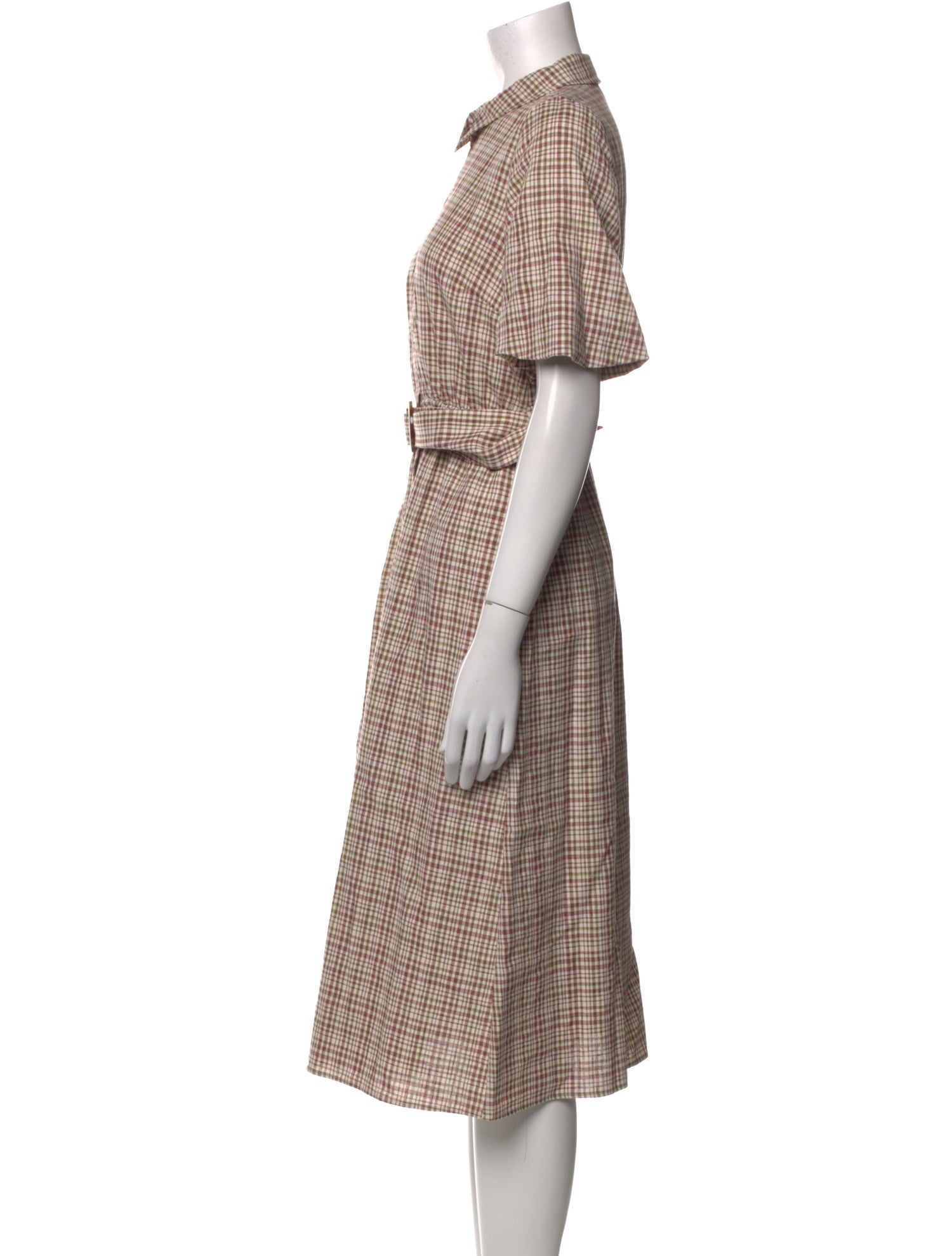 Sézane Linen Midi Length Dress