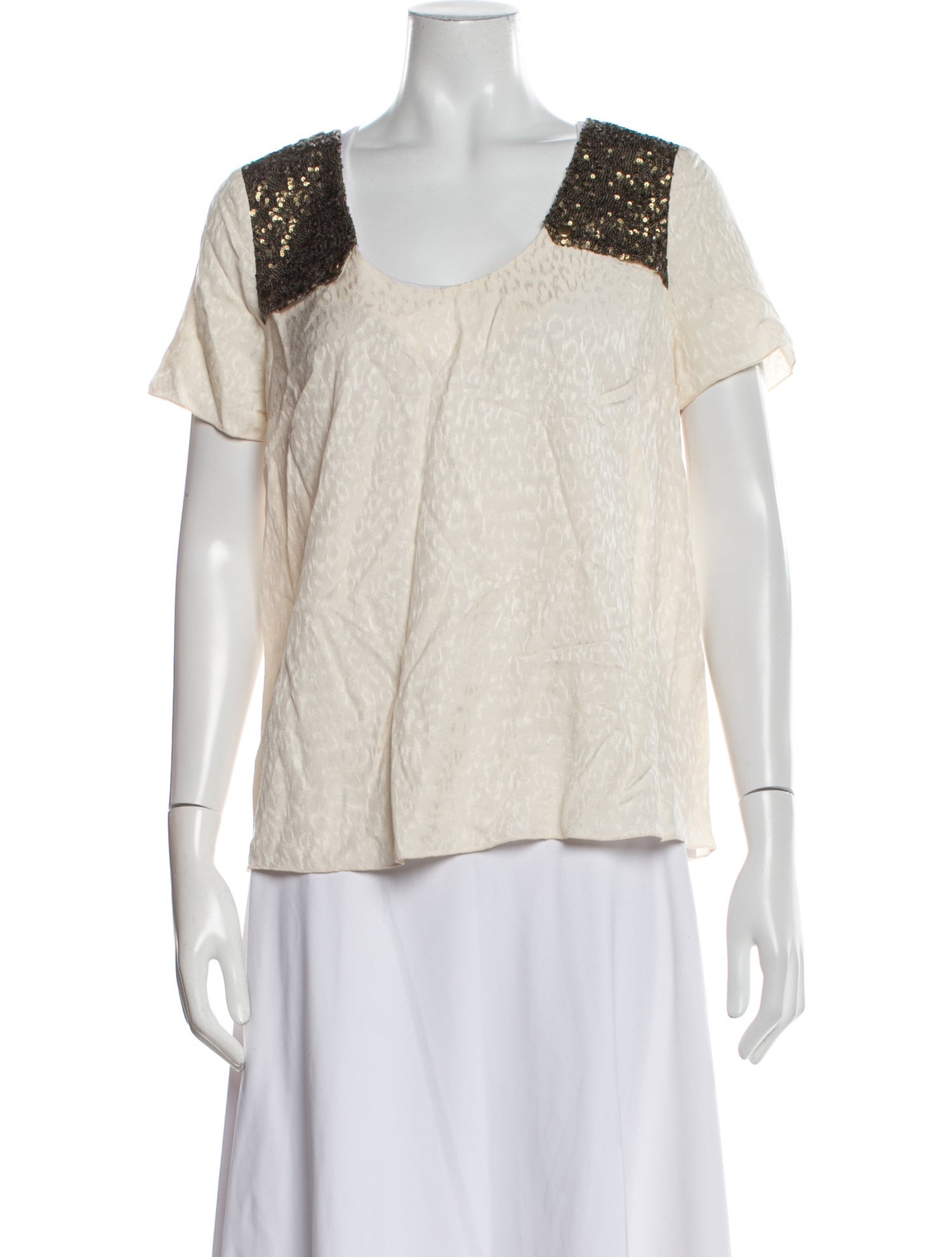 Sézane Scoop Neck Short Sleeve T-Shirt