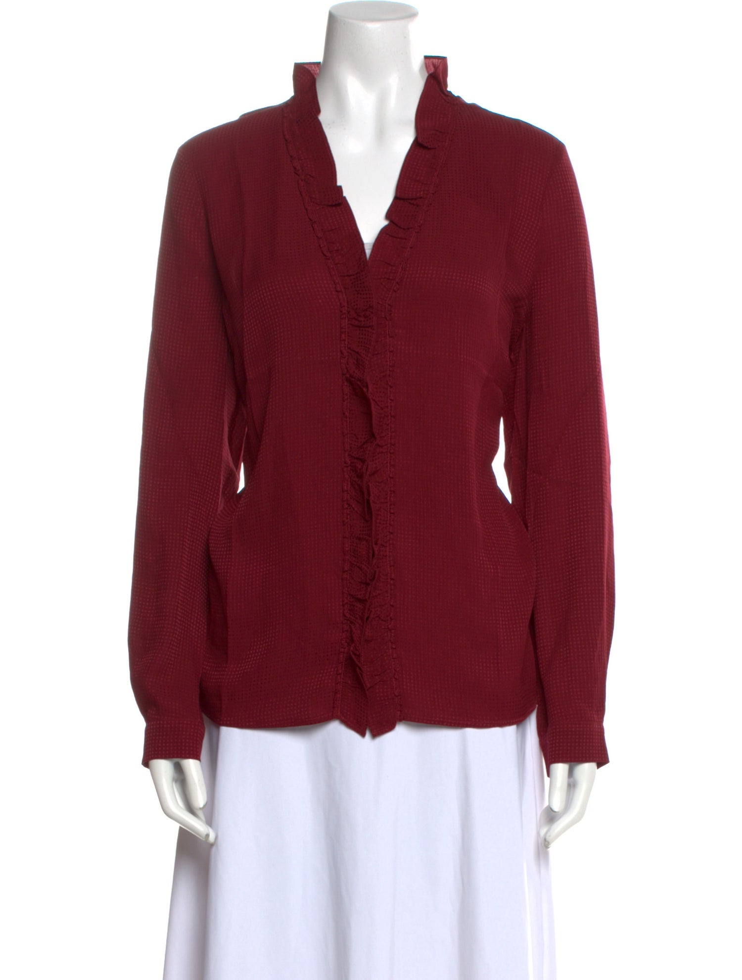 Sézane Silk V-Neck Blouse