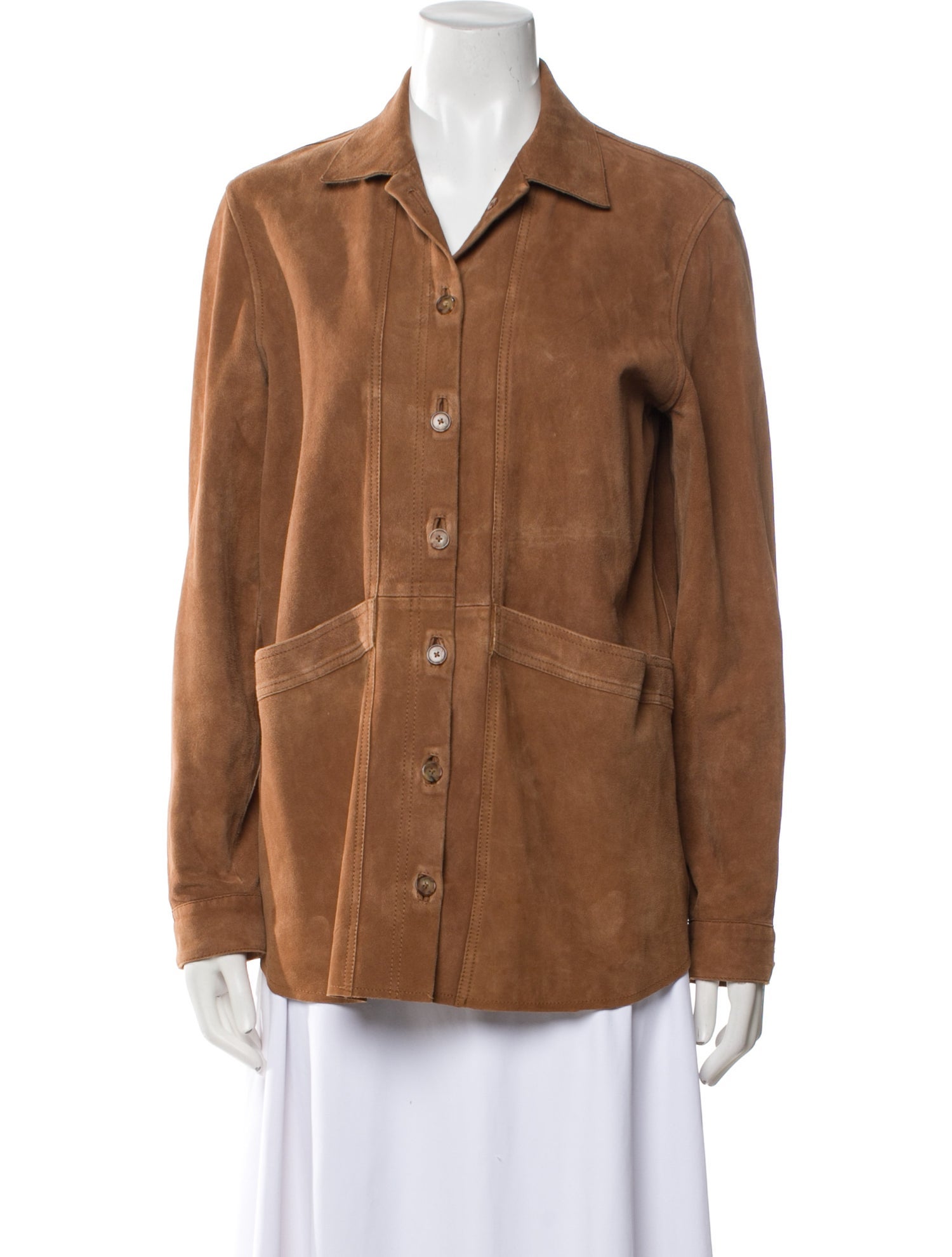 Sézane Goat Leather Utility Jacket