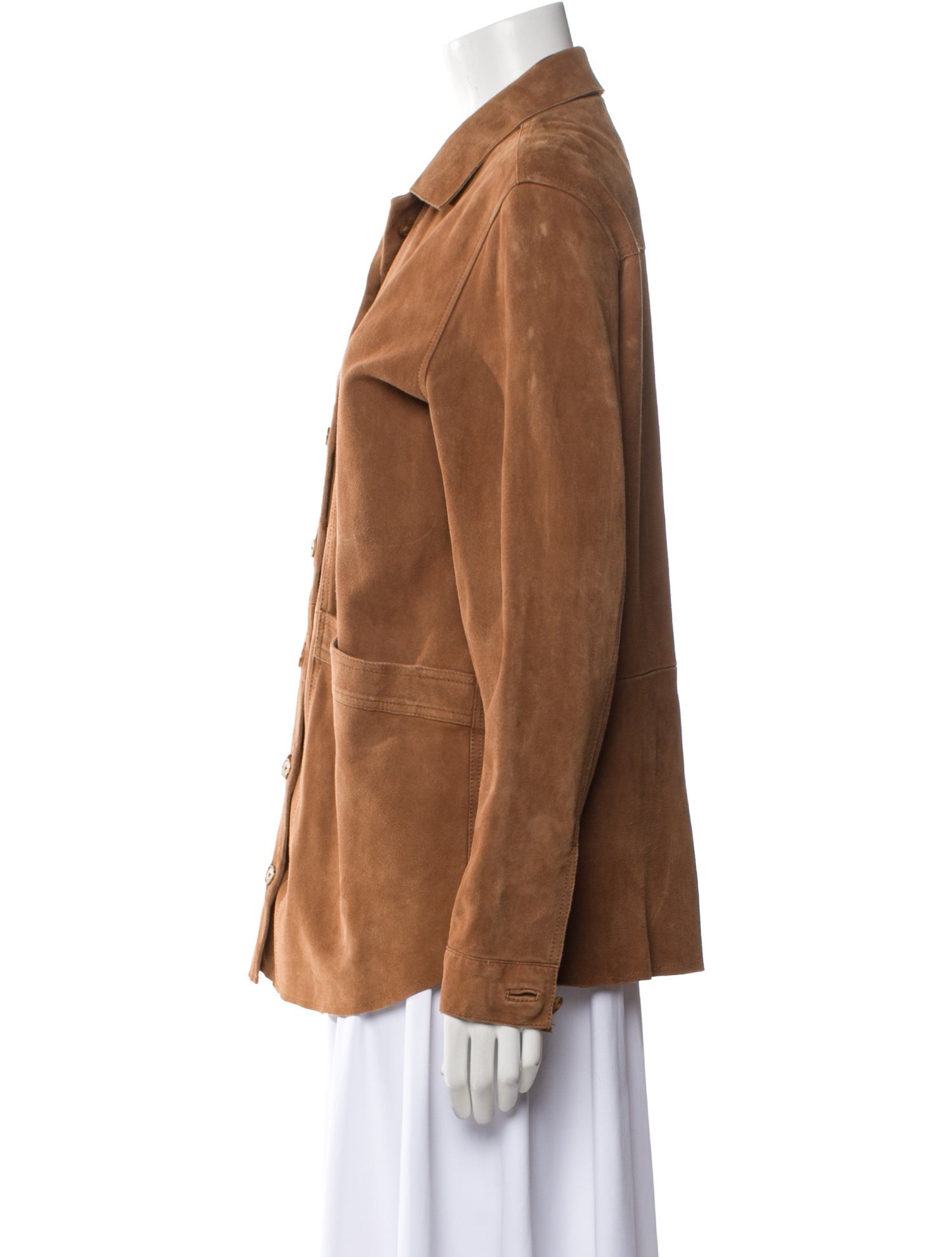 Sézane Goat Leather Utility Jacket