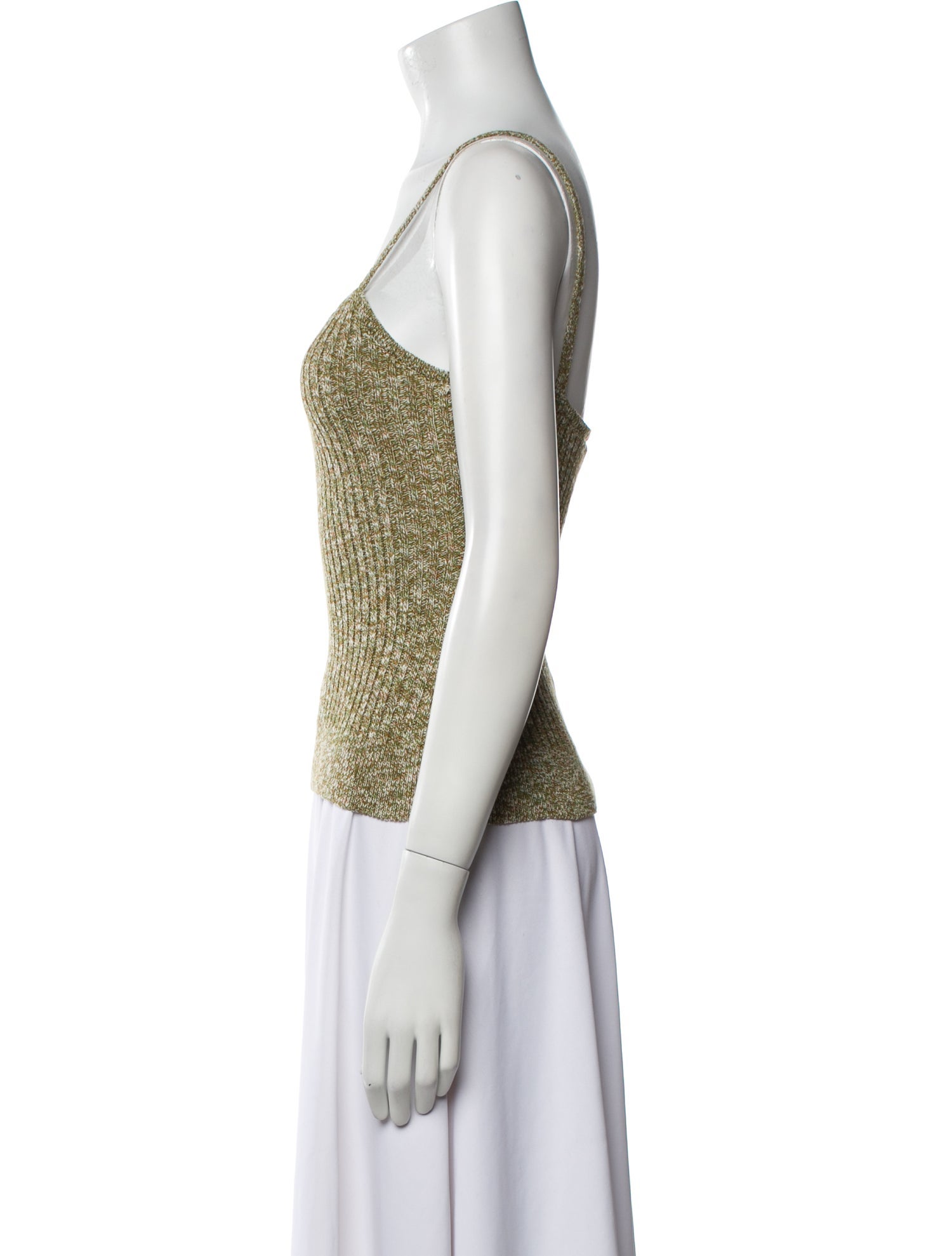 Sézane Tweed Pattern Square Neckline Top