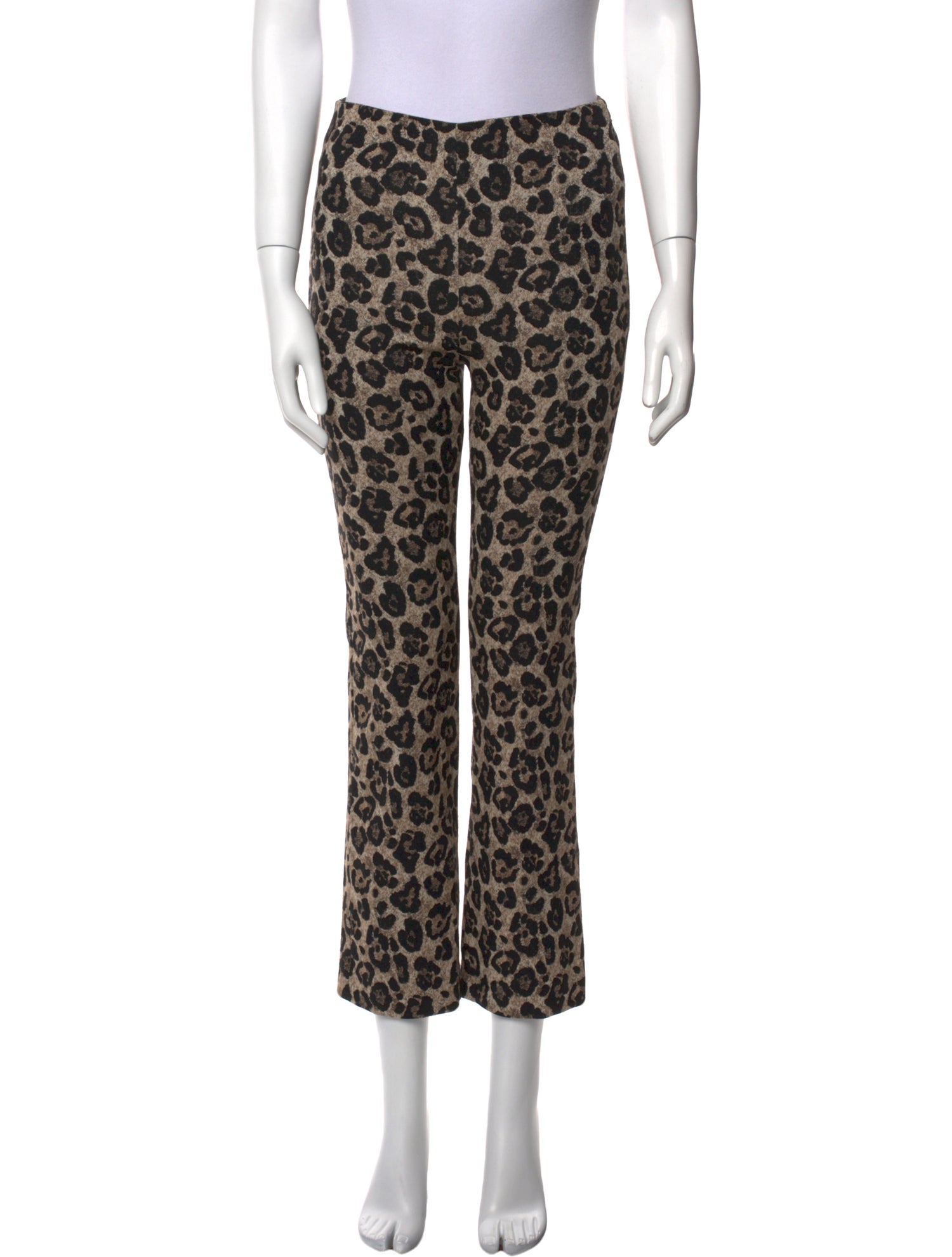 Sézane Animal Print Straight Leg Pants