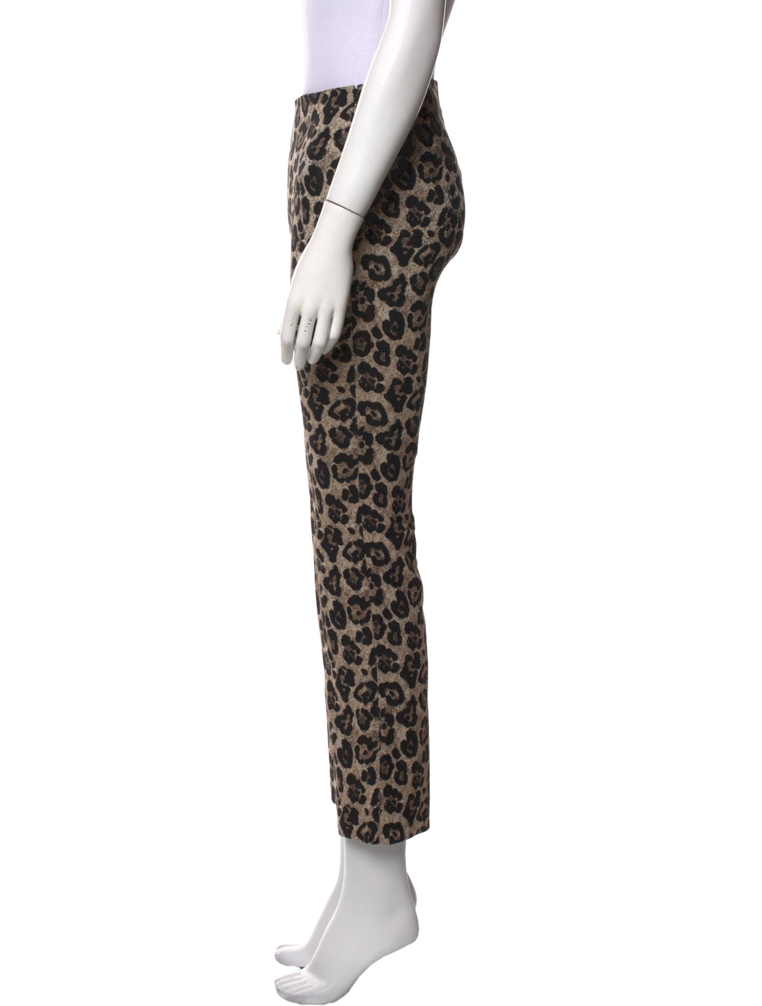 Sézane Animal Print Straight Leg Pants