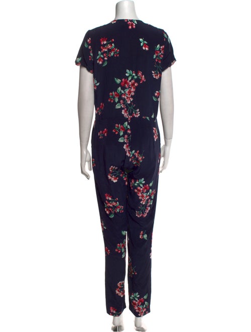 Sézane Silk Floral Print Jumpsuit