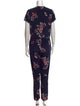 Sézane Silk Floral Print Jumpsuit