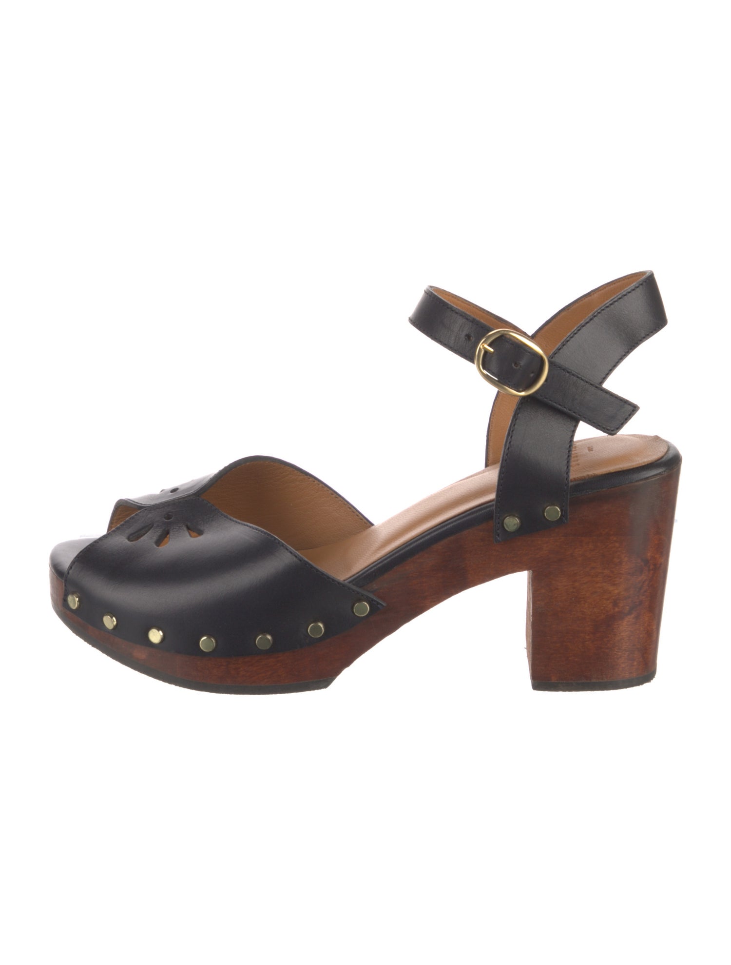 Sézane Leather Slingback Sandals