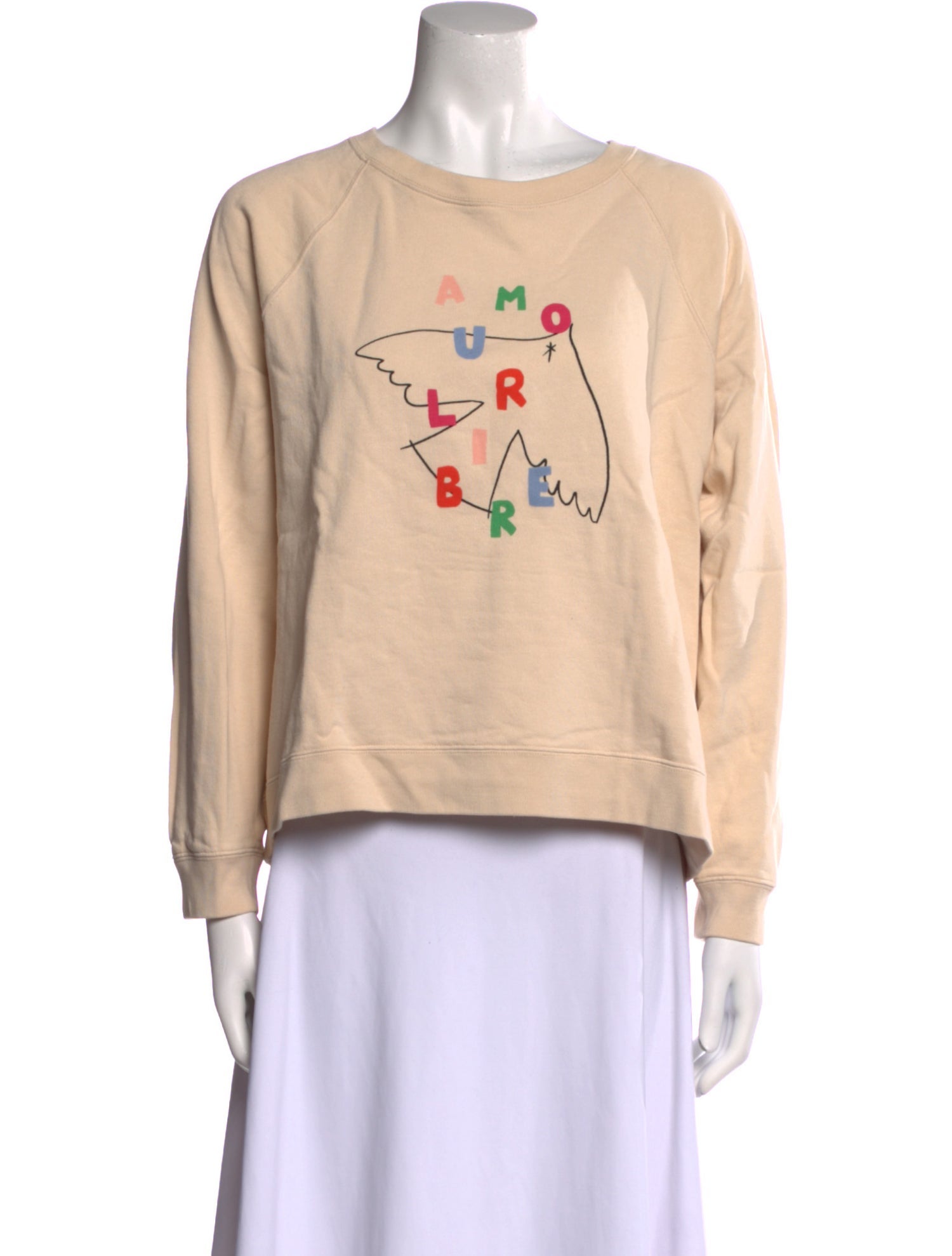 Sézane Graphic Print Crew Neck Sweatshirt