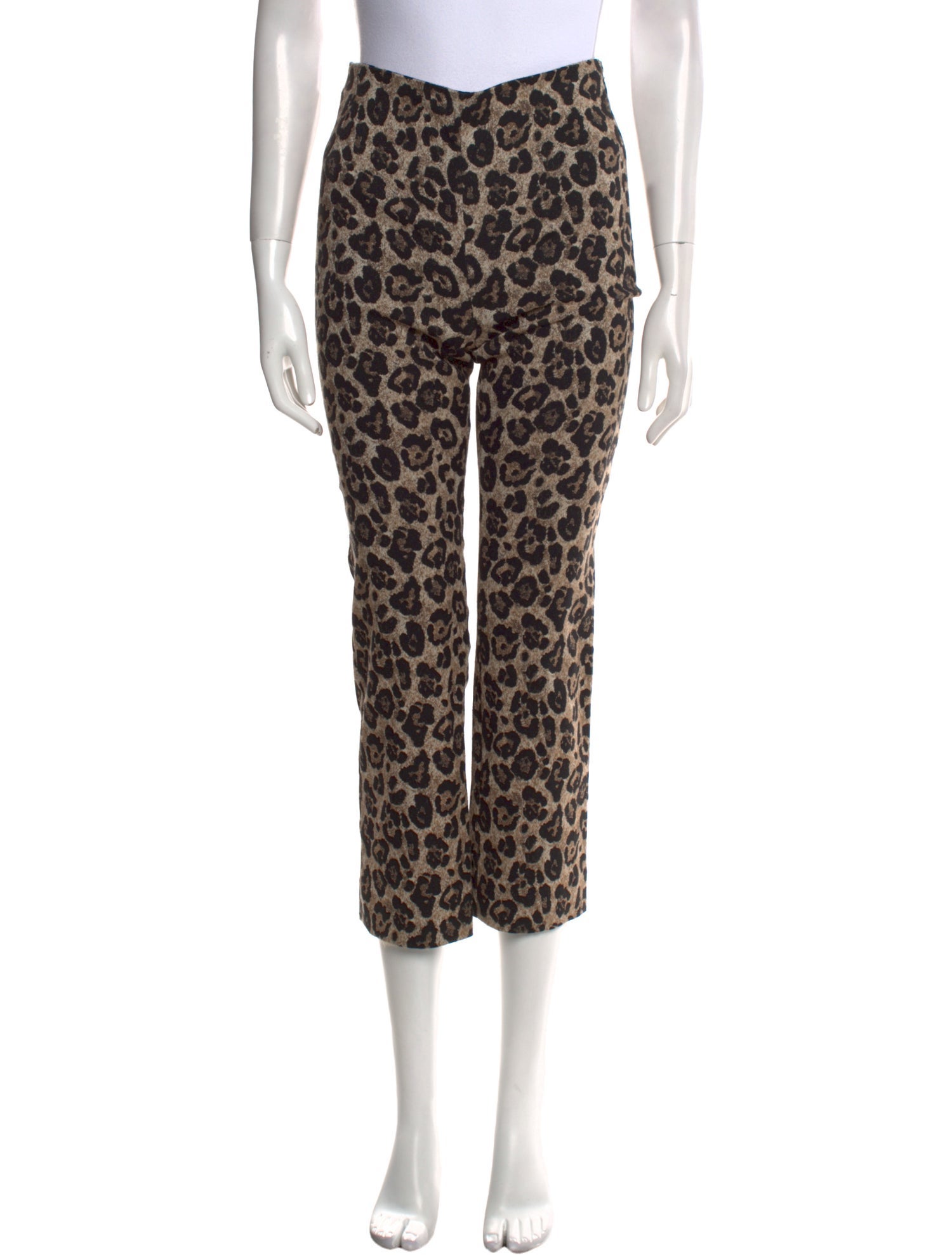 Sézane Animal Print Straight Leg Pants