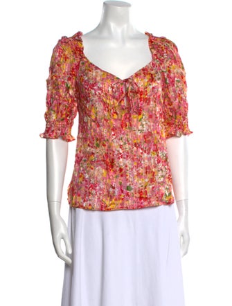 Sézane Silk Floral Print Blouse w/ Tags