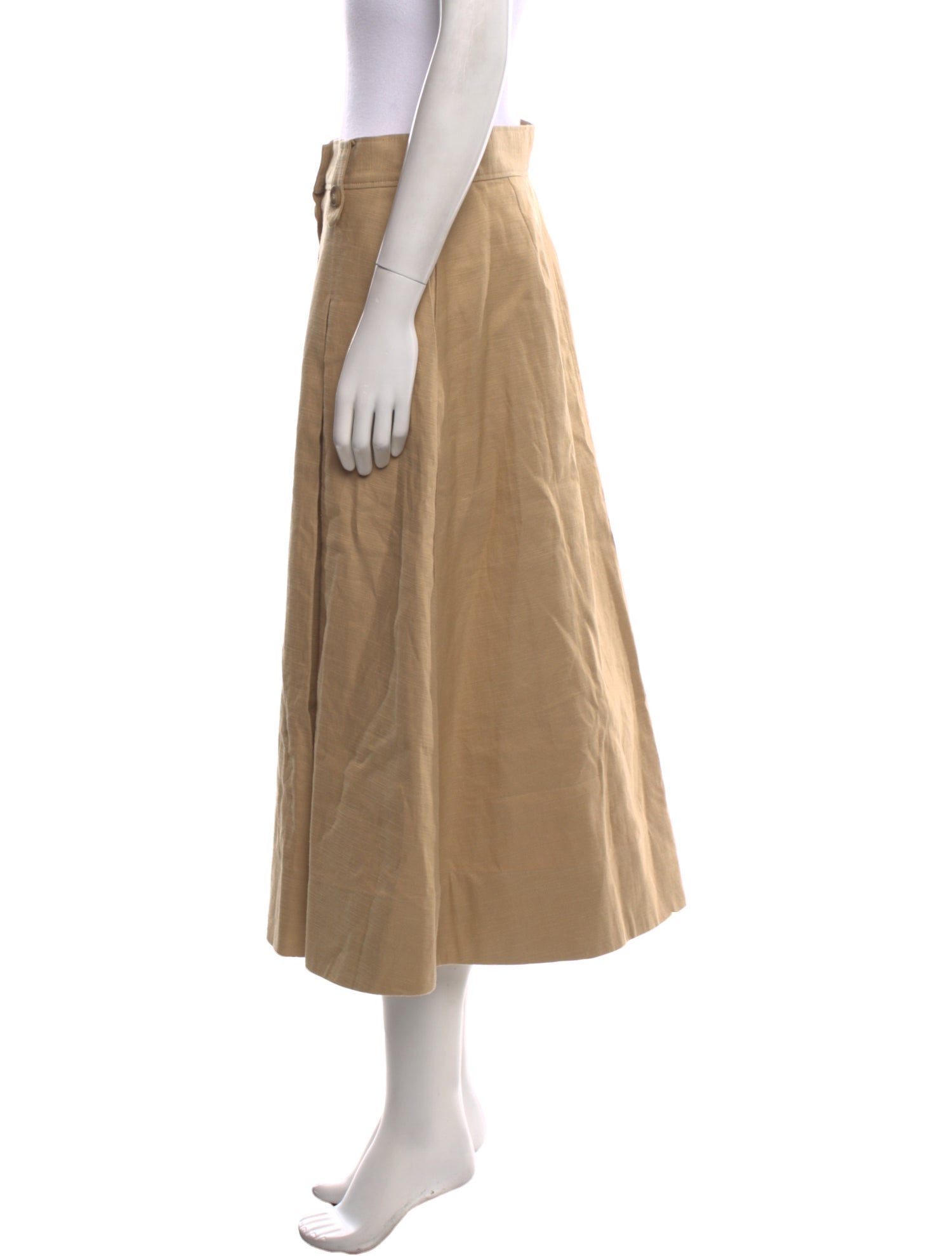 Sézane Pleated Accents Midi Length Skirt w/ Tags