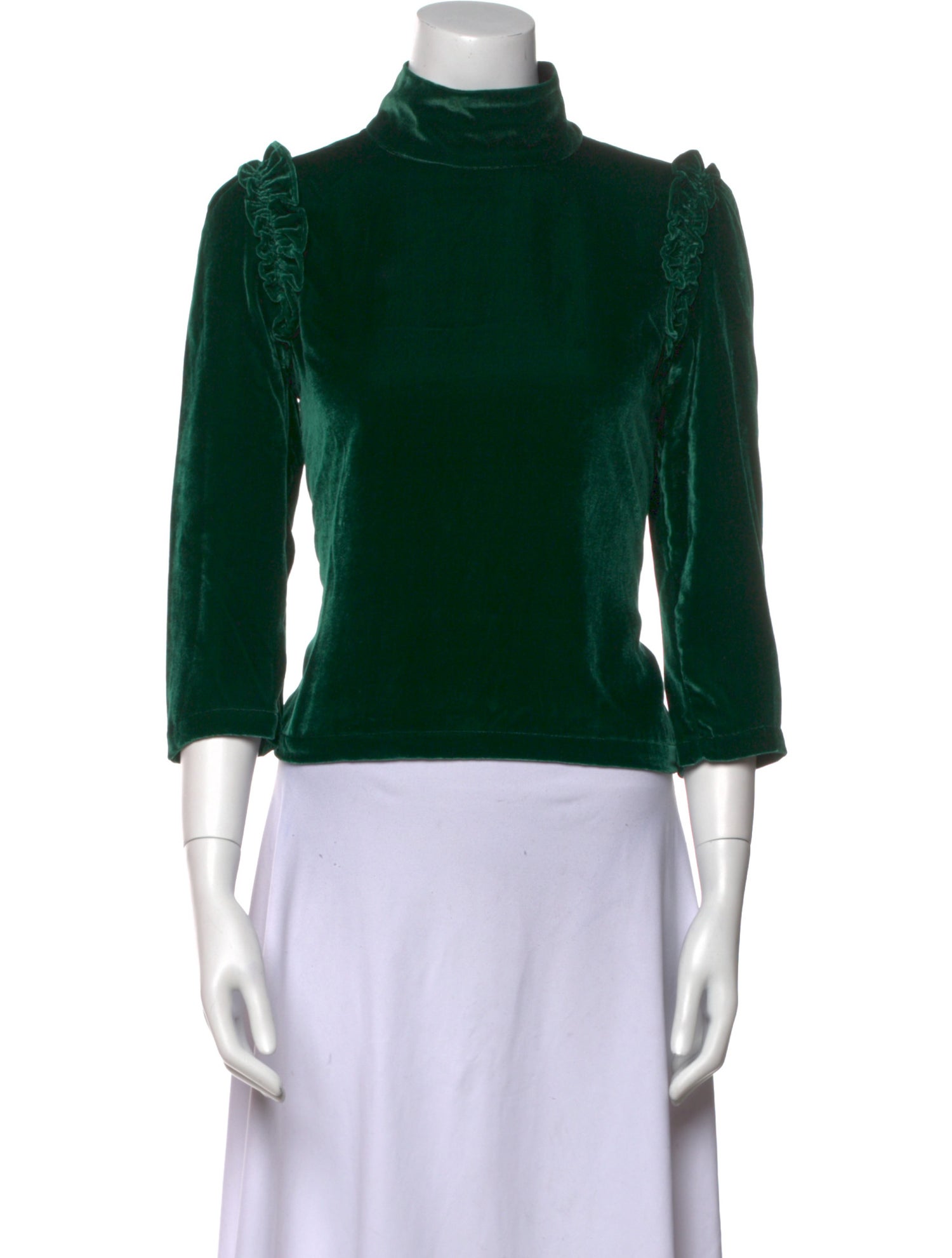 Sézane Turtleneck Three-Quarter Sleeve Top