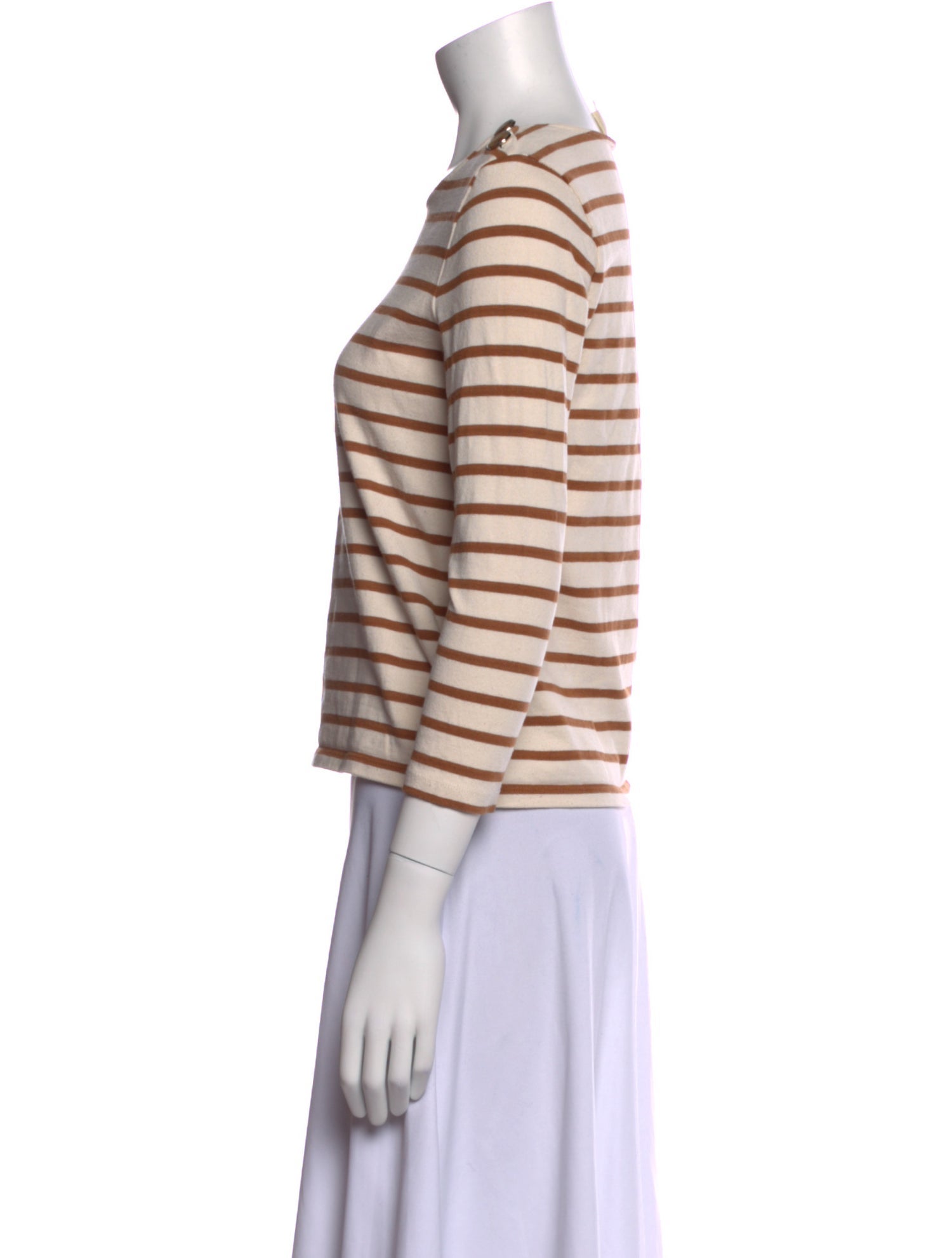 Sézane Striped Bateau Neckline Top