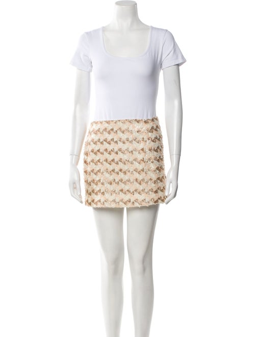 Sézane Nylon Printed Skirt Suit