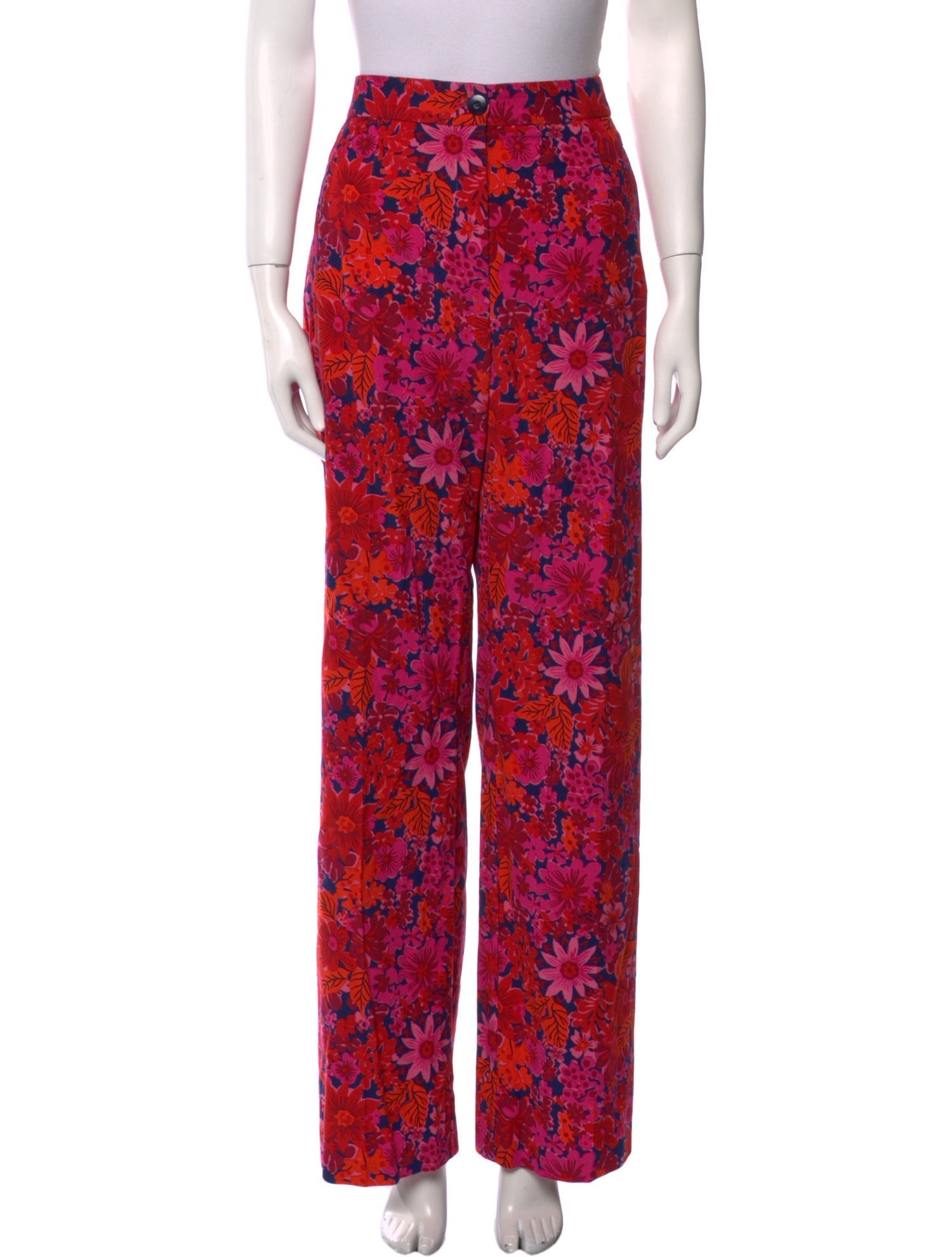 Sézane Floral Print Wide Leg Pants