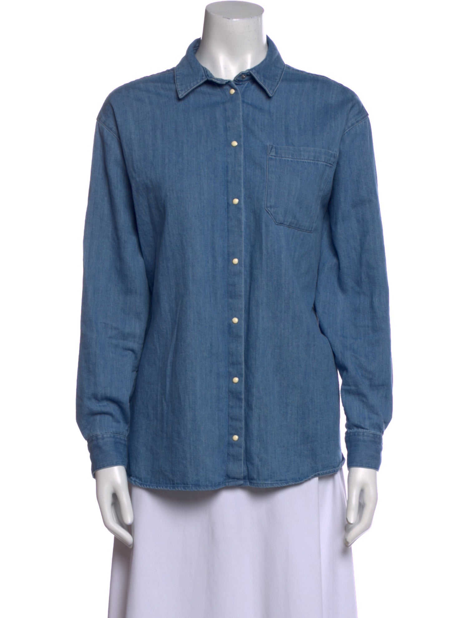 Sézane Long Sleeve Button-Up Top