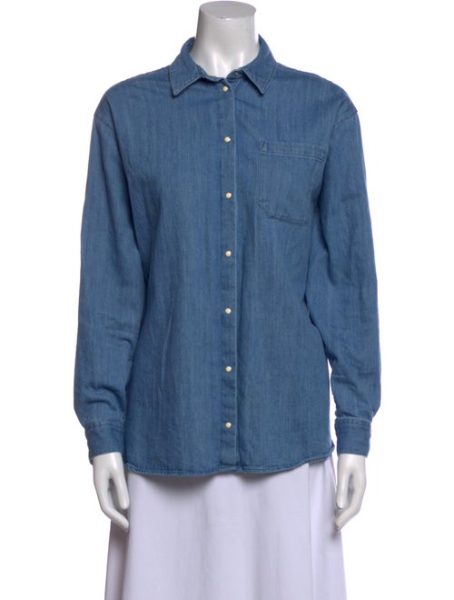 Sézane Long Sleeve Button-Up Top