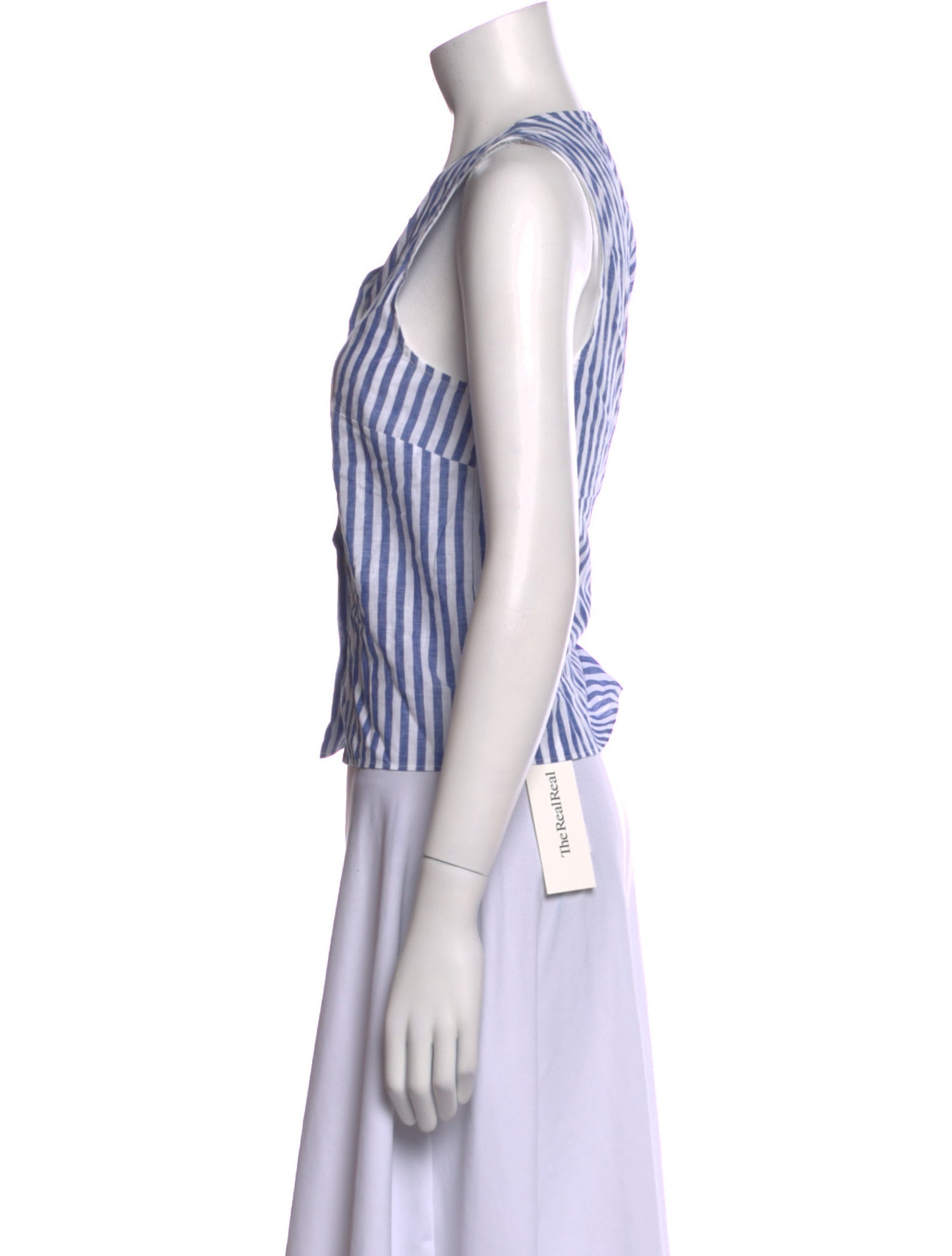 Sézane Striped Bateau Neckline Crop Top