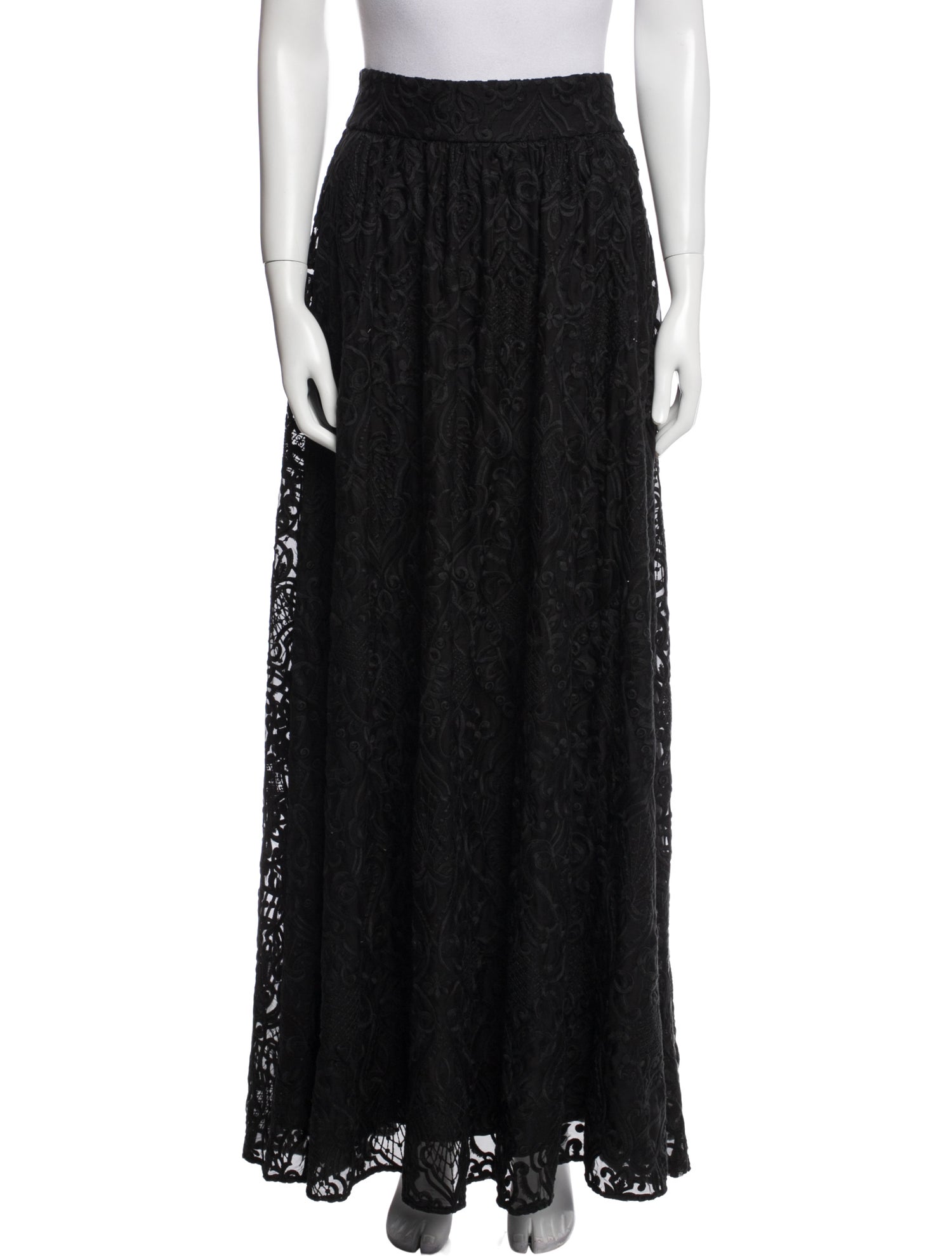 Sézane Lace Pattern Long Skirt