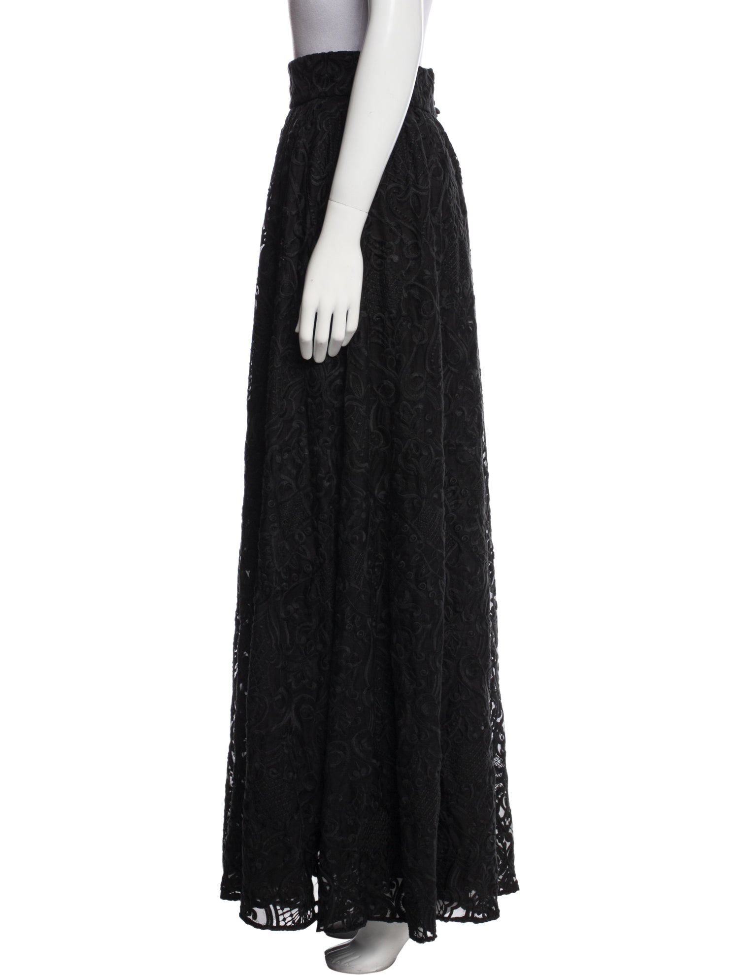 Sézane Lace Pattern Long Skirt