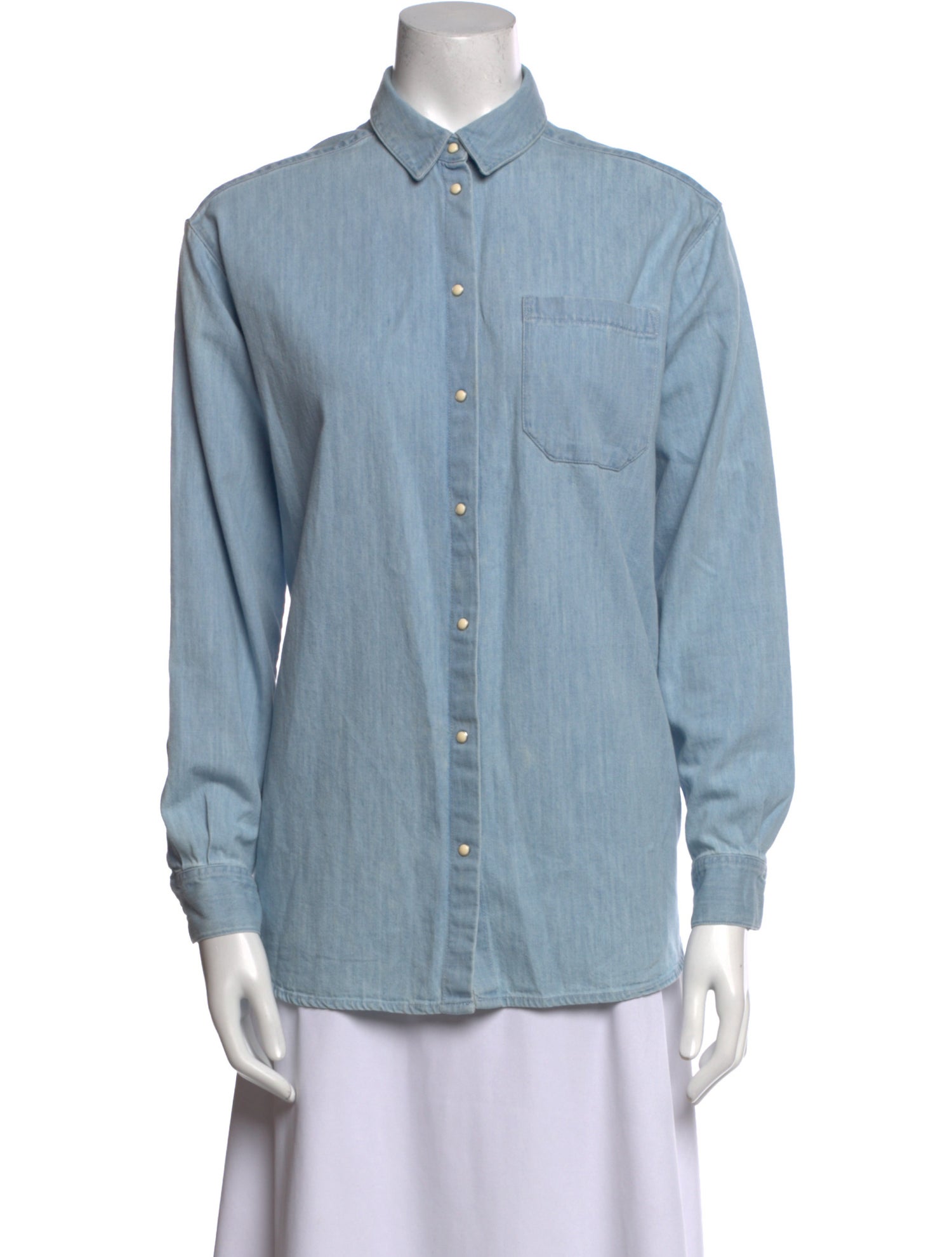 Sézane Long Sleeve Button-Up Top