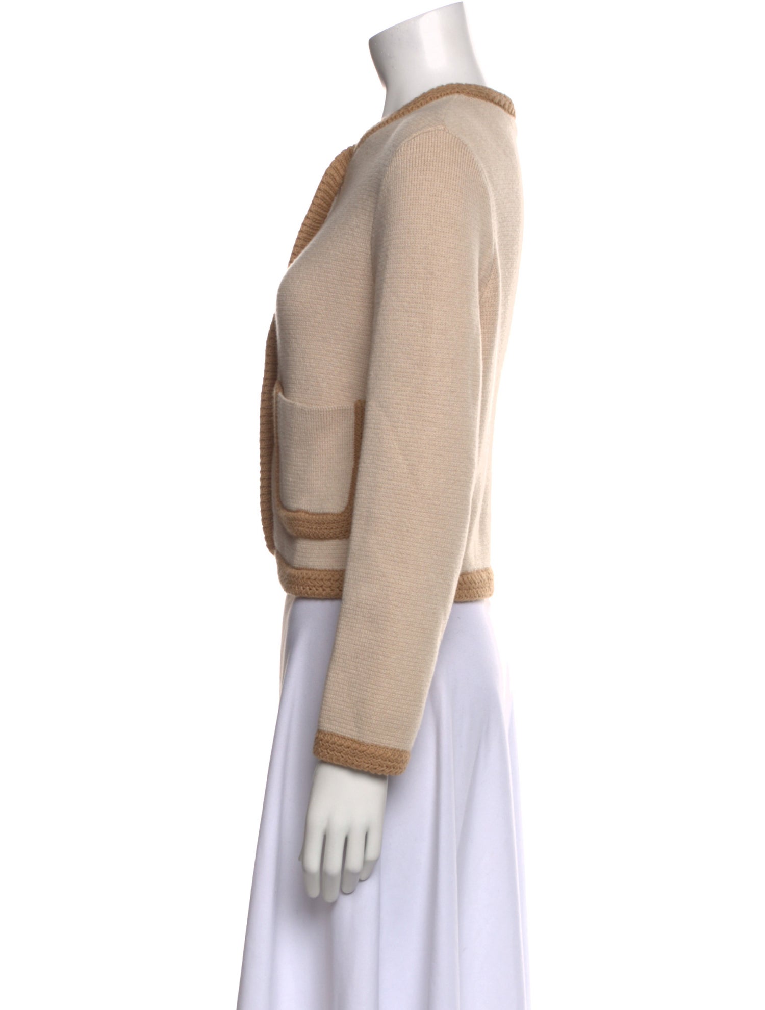 Sézane Colorblock Pattern Crew Neck Sweater