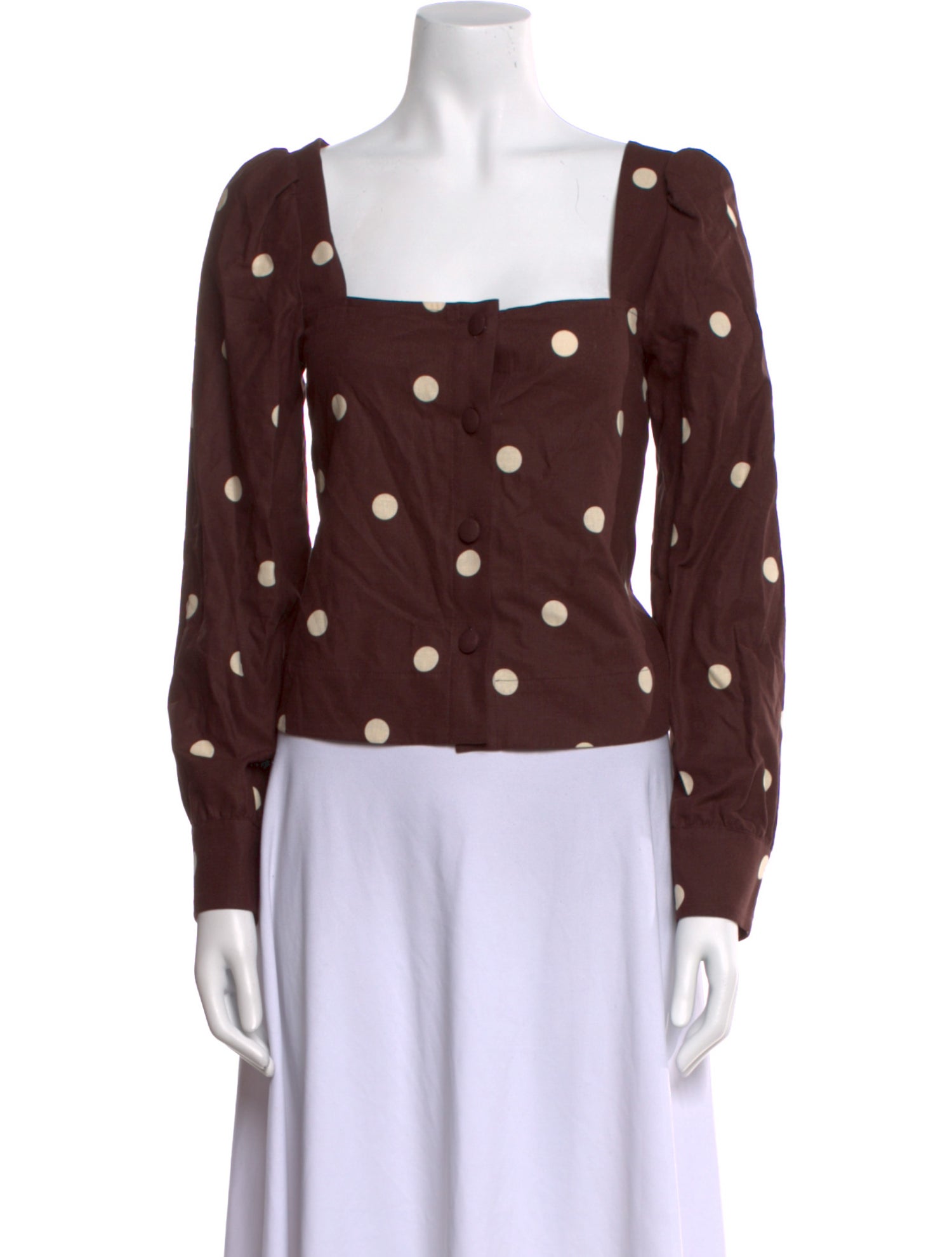 Sézane Linen Polka Dot Print Crop Top w/ Tags