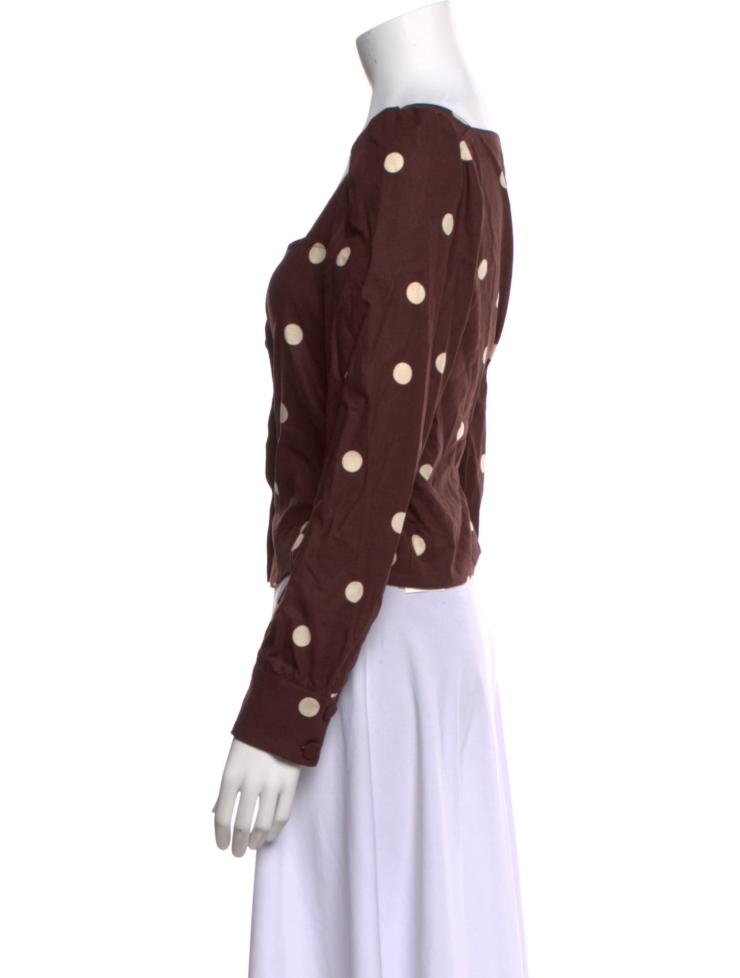 Sézane Linen Polka Dot Print Crop Top w/ Tags