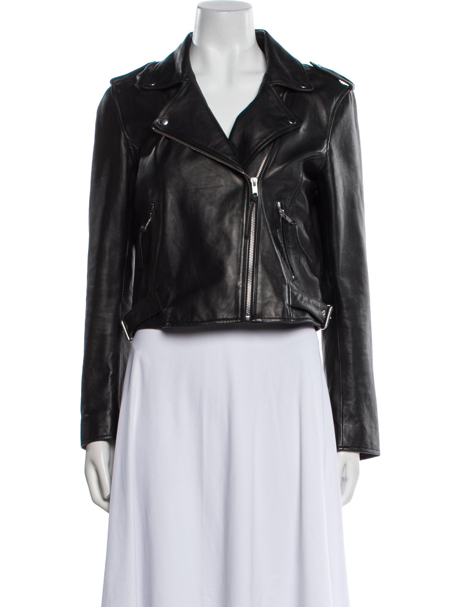 Sézane Leather Biker Jacket
