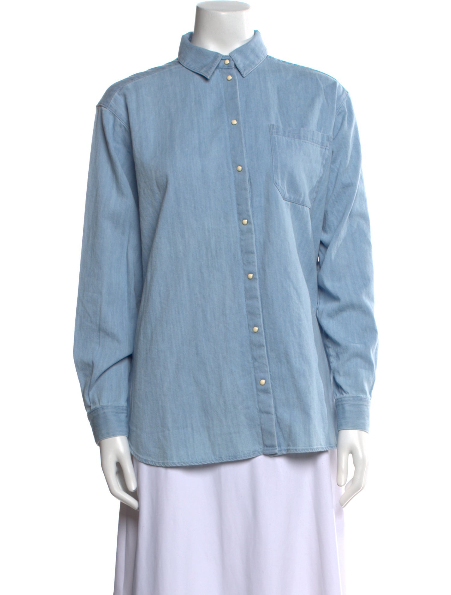 Sézane Long Sleeve Button-Up Top