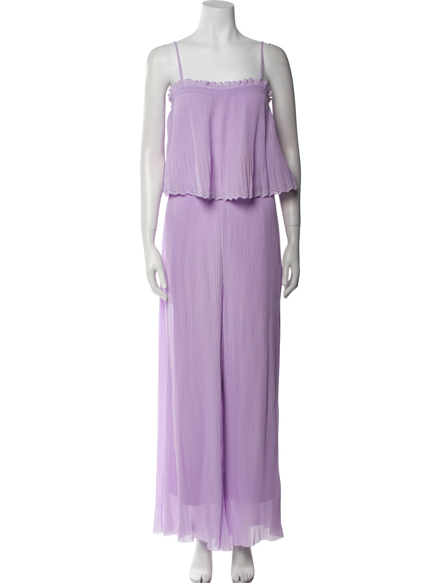 Sézane Striped Square Neckline Jumpsuit