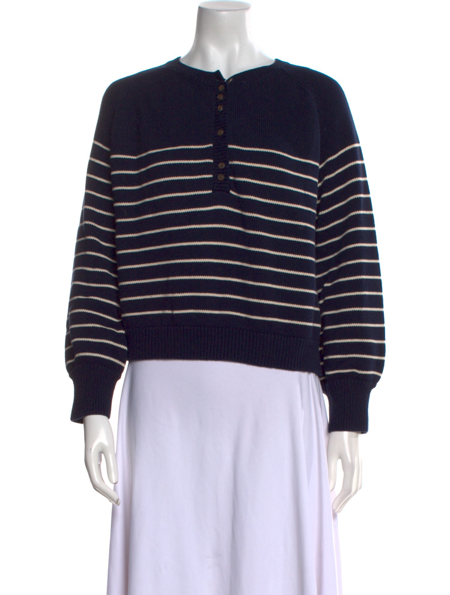 Sézane Striped Scoop Neck Sweater