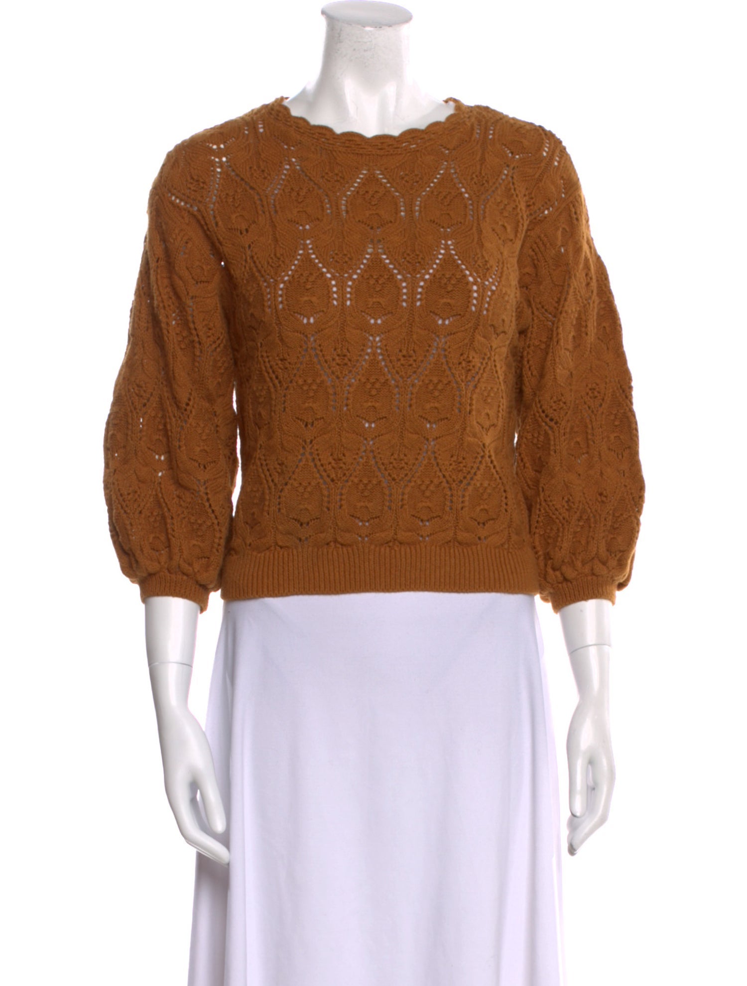 Sézane Patterned Crew Neck Sweater