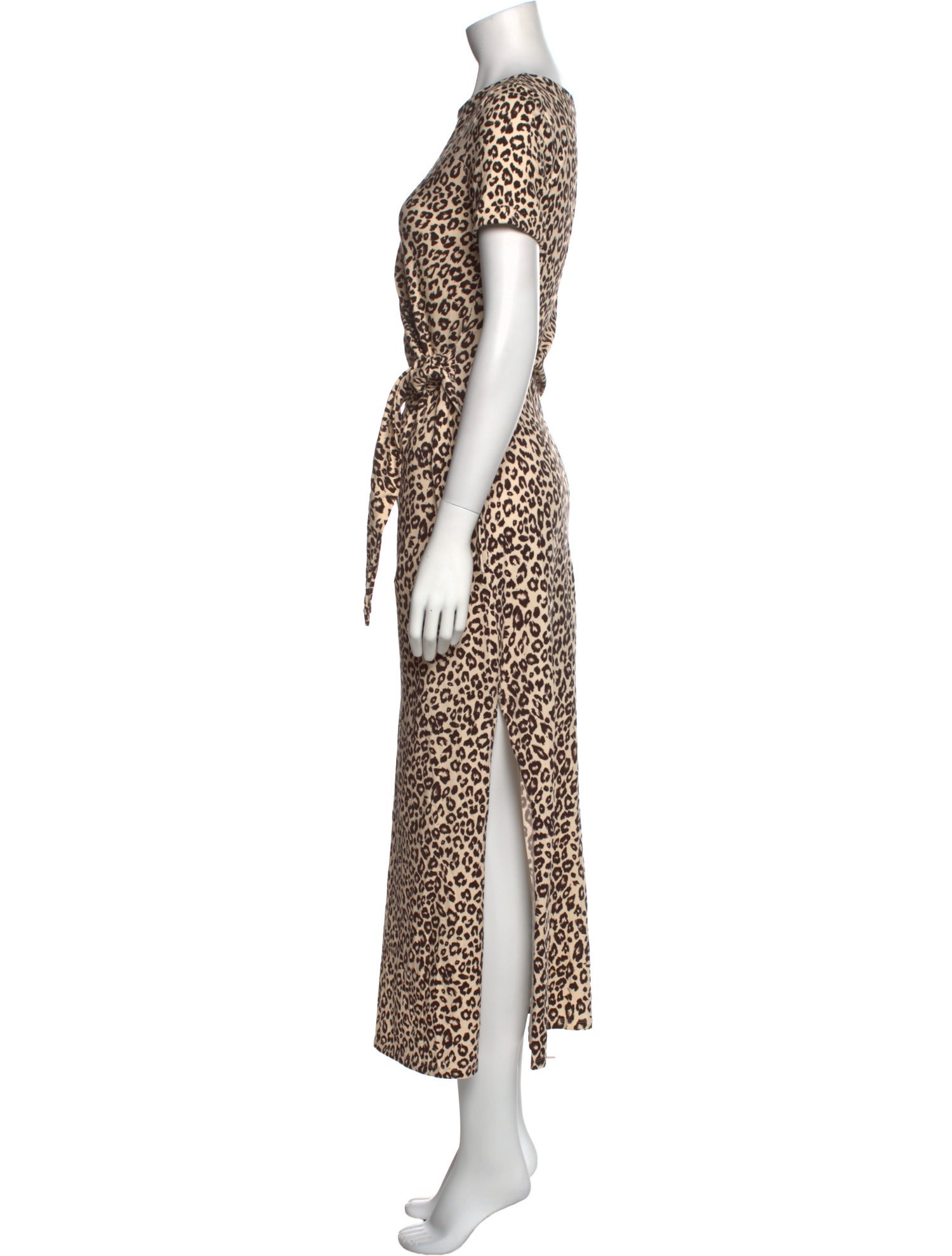 Sézane Animal Print Long Dress