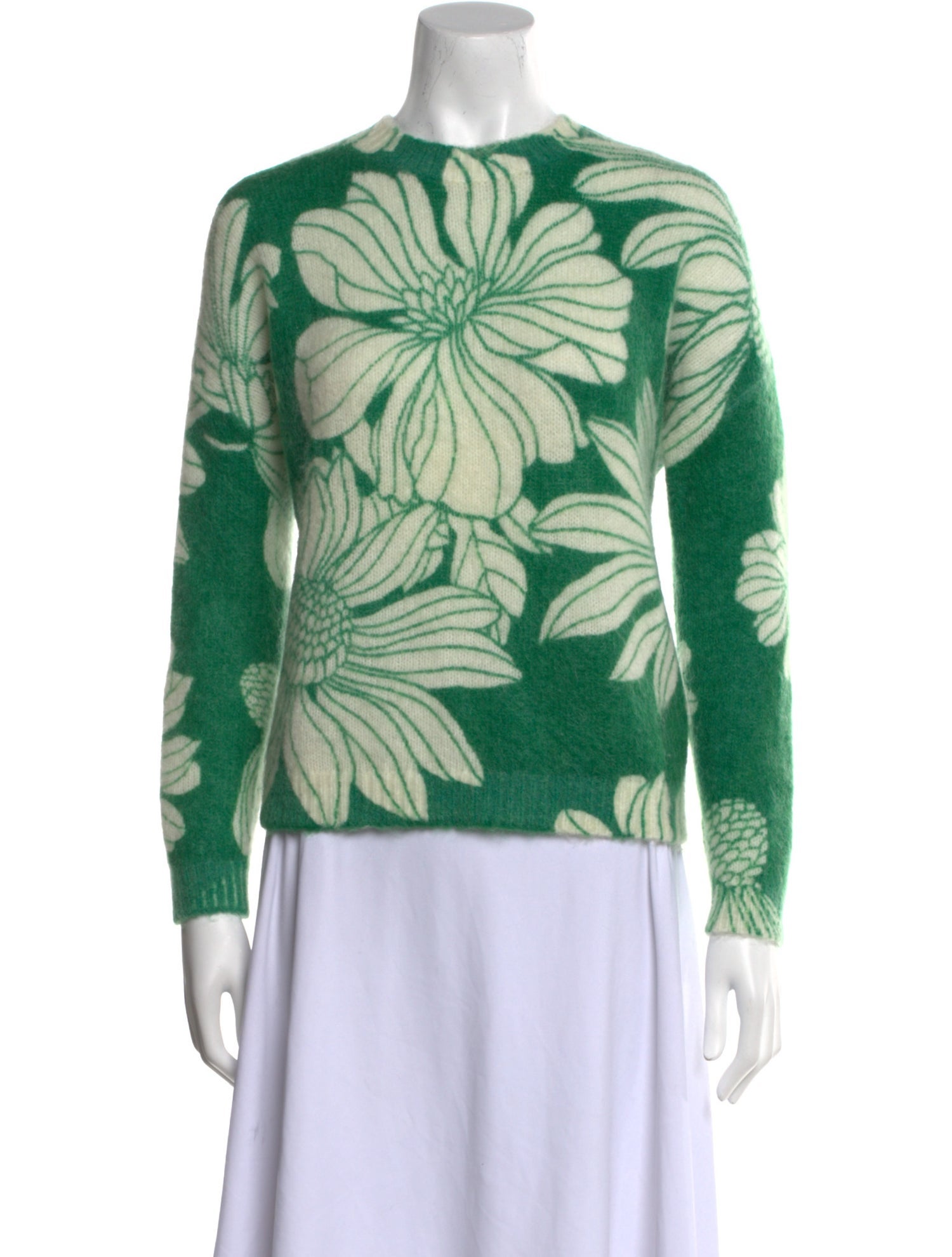 Sézane Printed Crew Neck Sweater