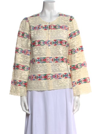 Sézane Lace Printed Sweatshirt