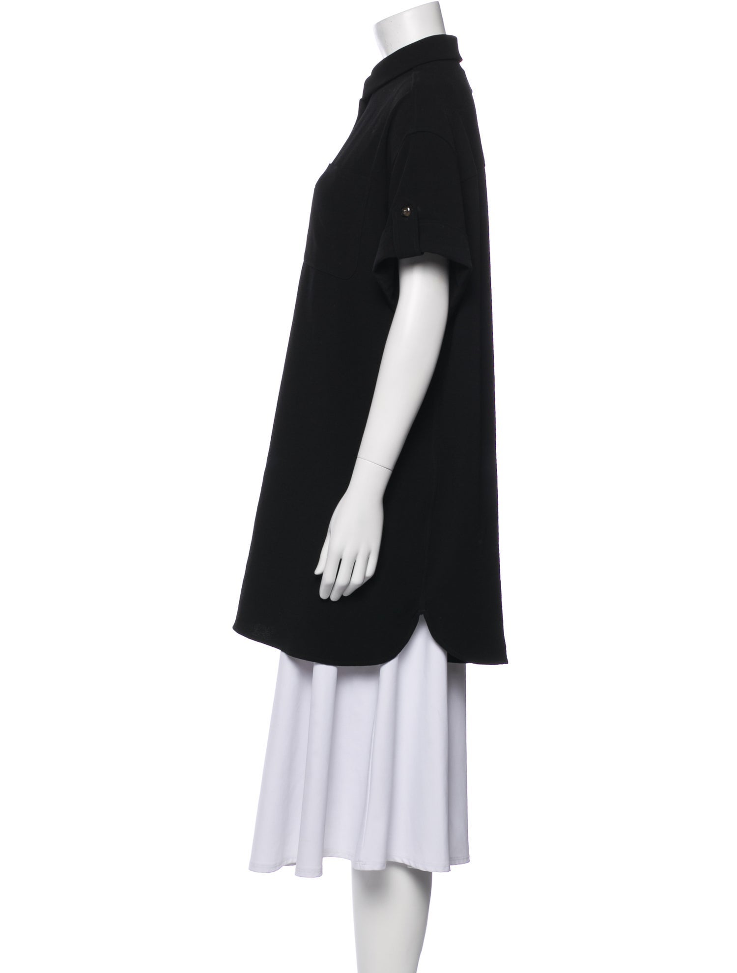 Sézane Mock Neck Short Sleeve Tunic