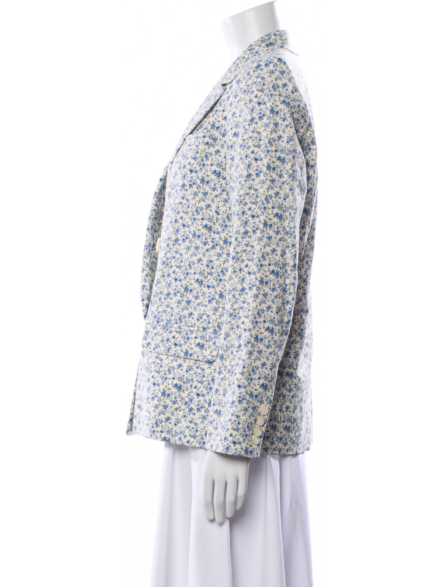 Sézane Linen Printed Blazer