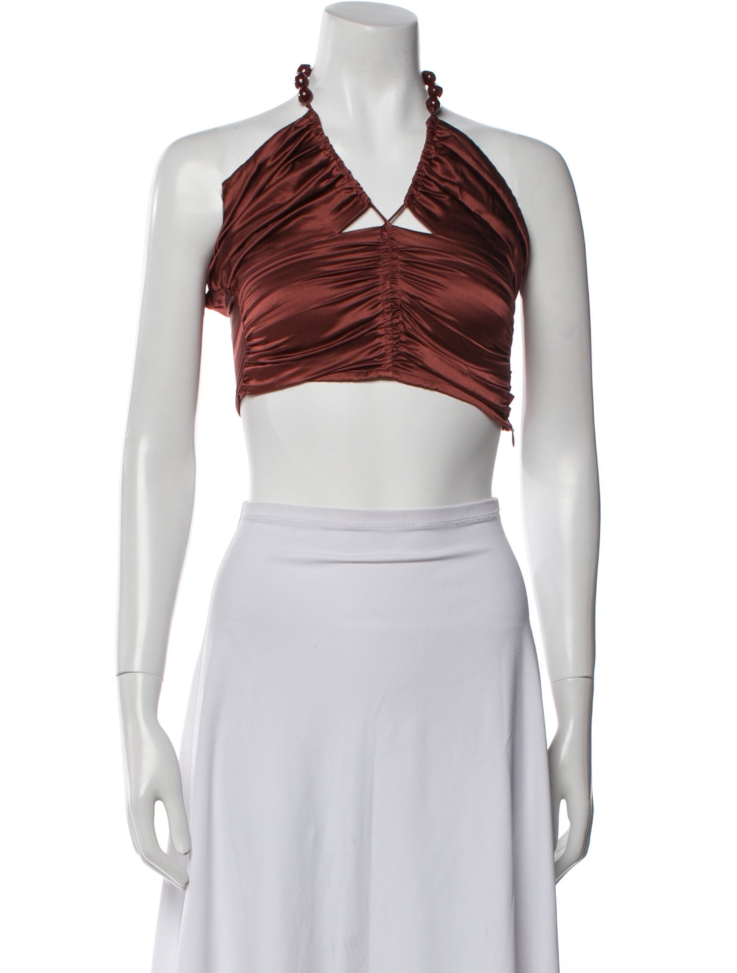 Sézane Silk Halterneck Crop Top w/ Tags