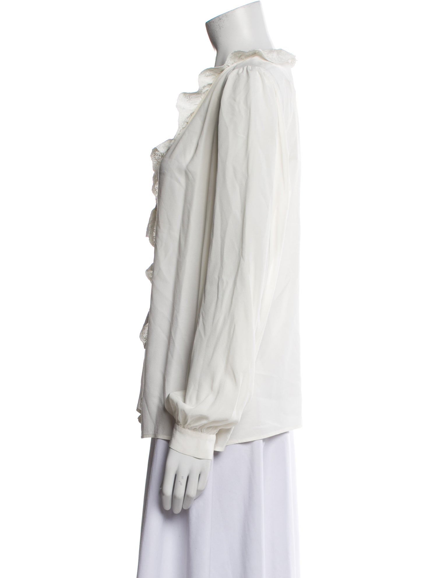 Sézane Silk V-Neck Blouse