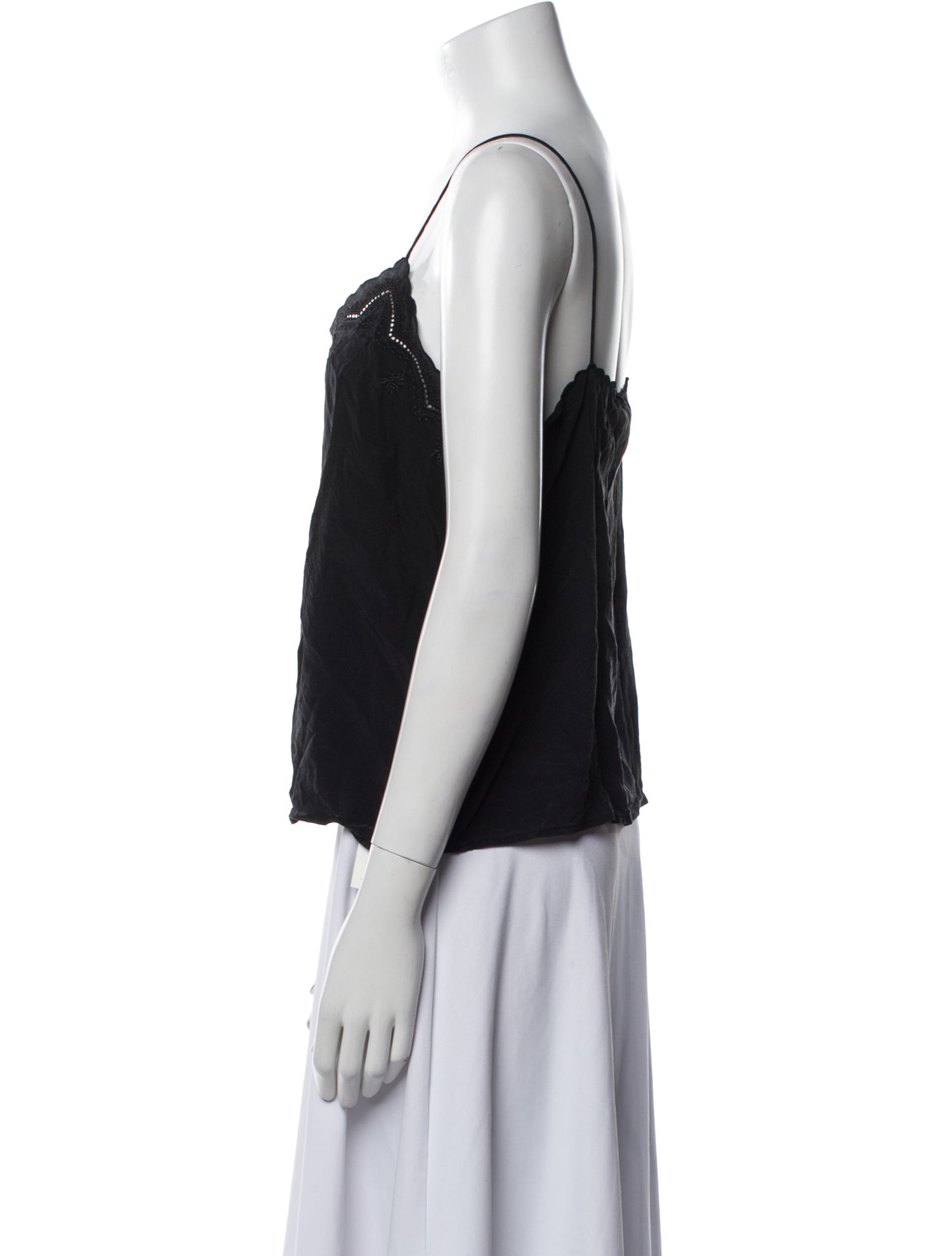 Sézane Silk V-Neck Top