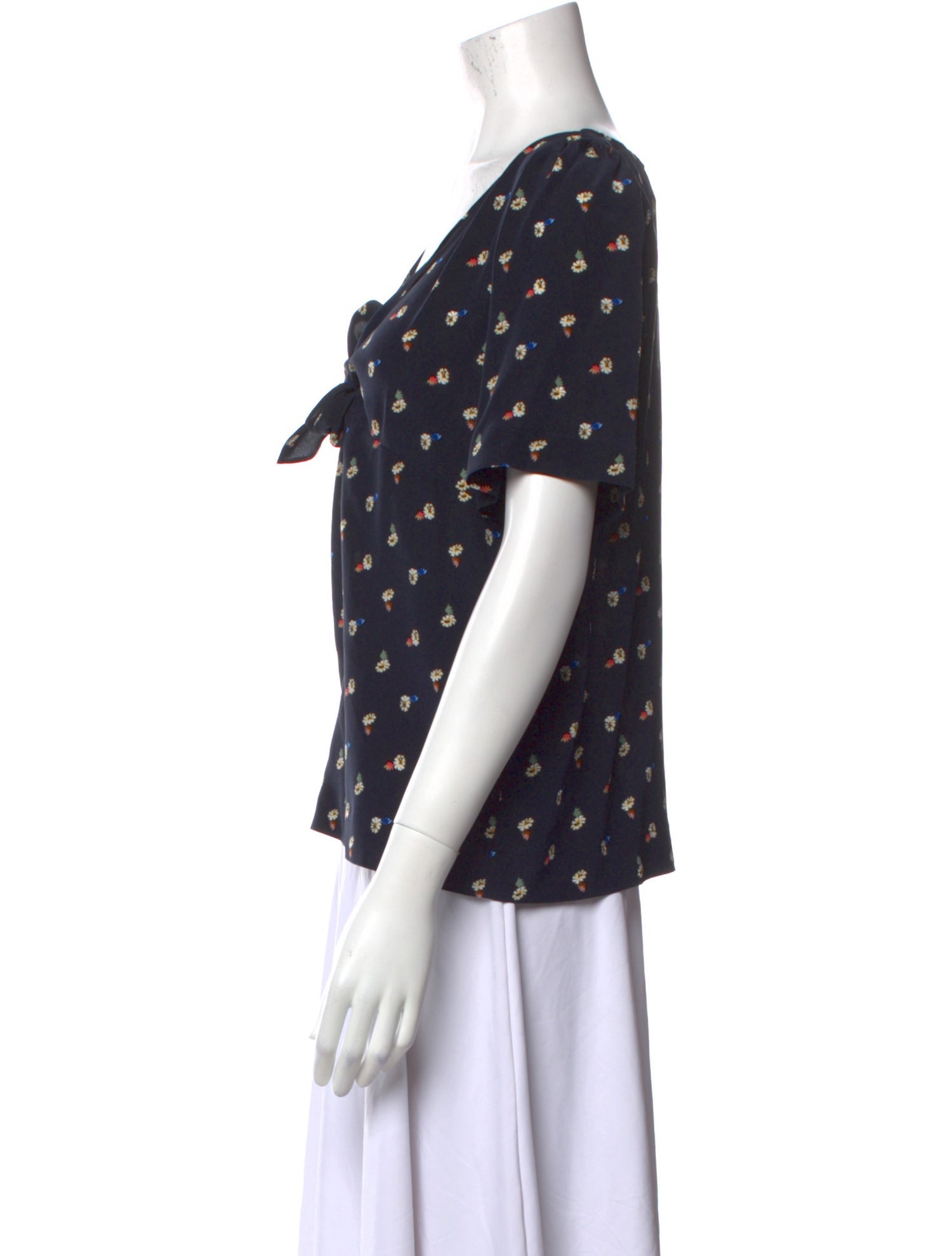 Sézane Silk Printed Blouse