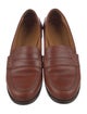 Sézane Leather Cutout Accent Loafers