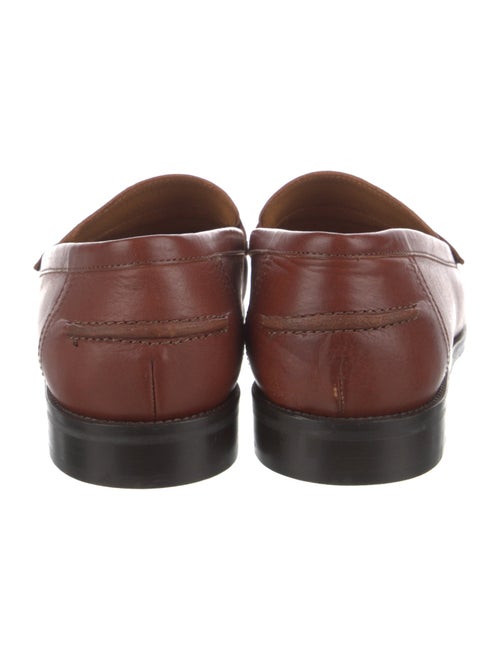 Sézane Leather Cutout Accent Loafers