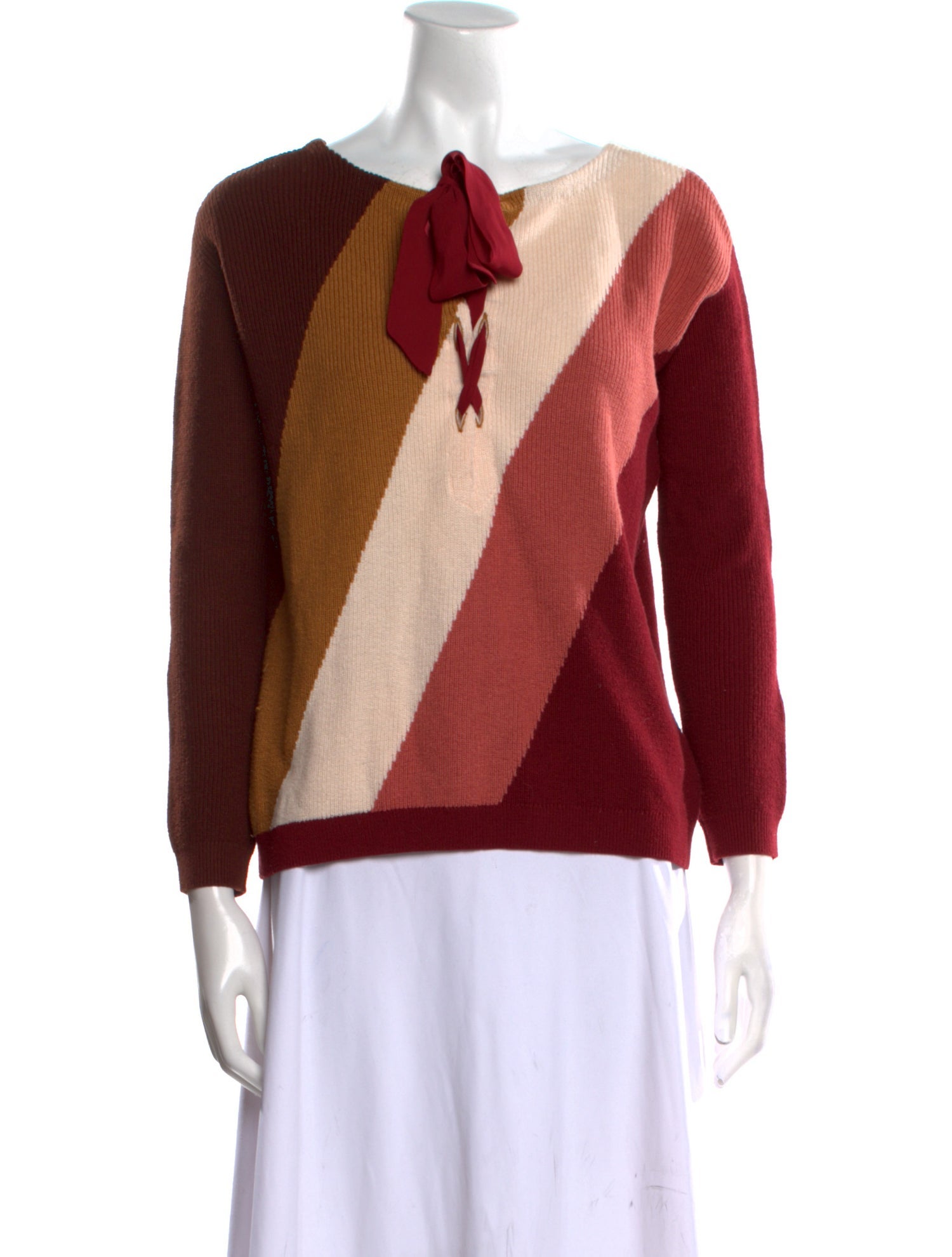 Sézane Printed V-Neck Sweater