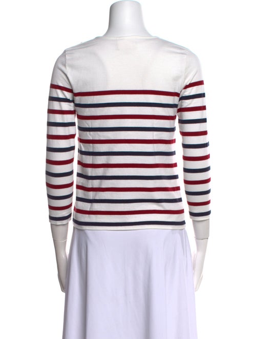 Sézane Striped Crew Neck Crop Top