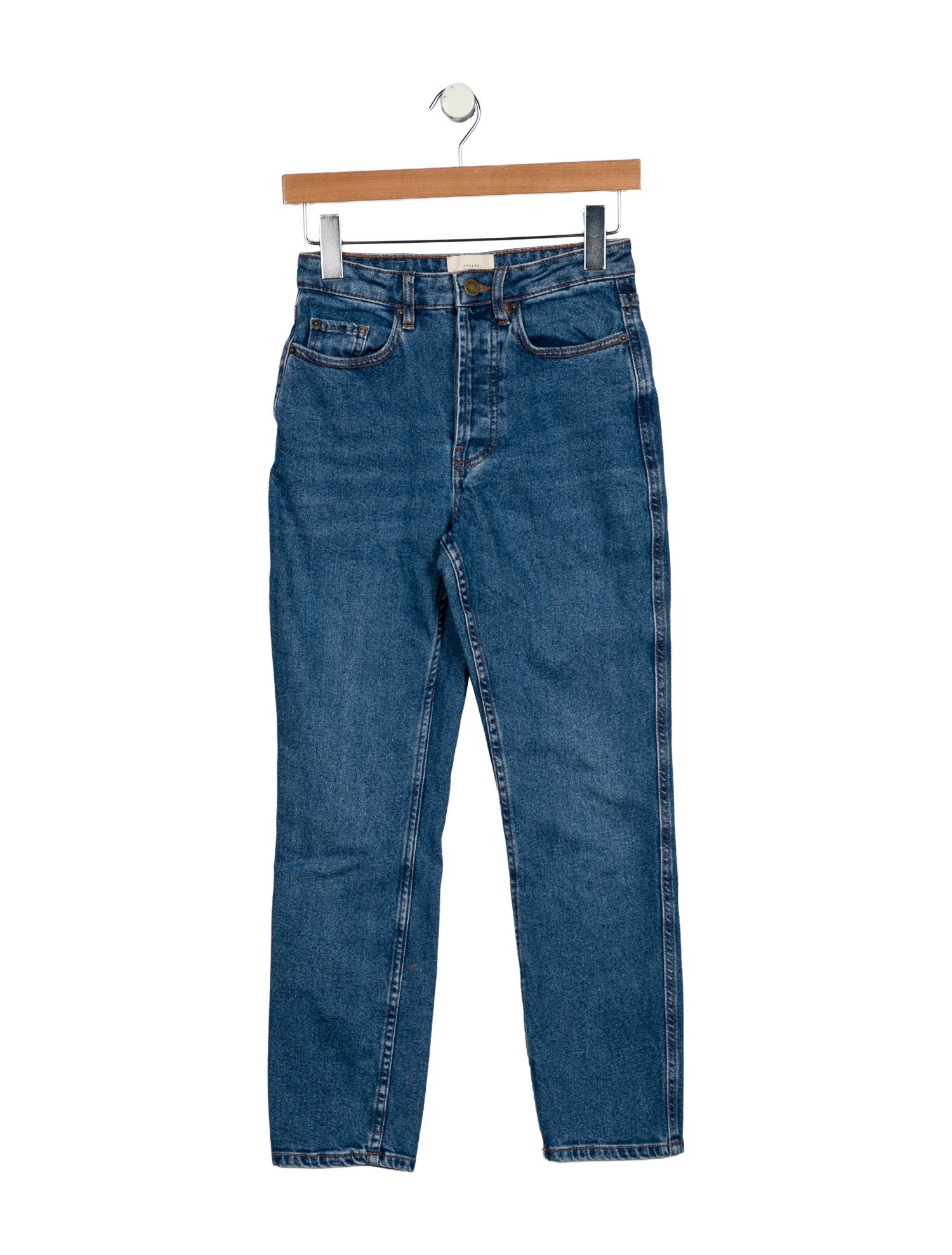 Sézane Mid-Rise Straight Leg Jeans