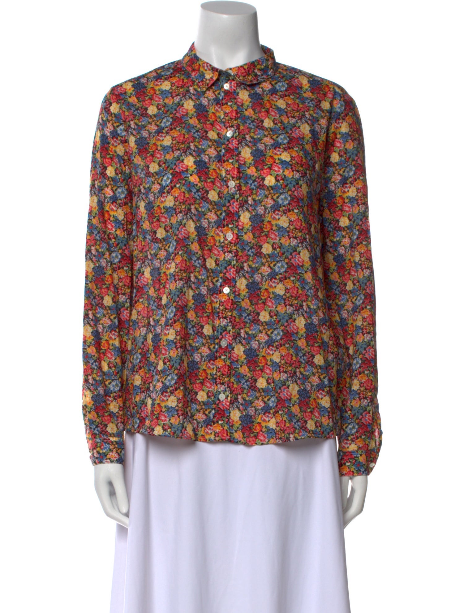 Sézane Floral Print Mock Neck Blouse w/ Tags