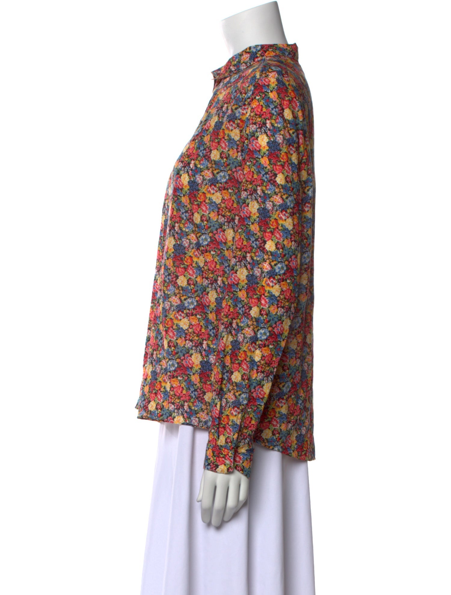 Sézane Floral Print Mock Neck Blouse w/ Tags