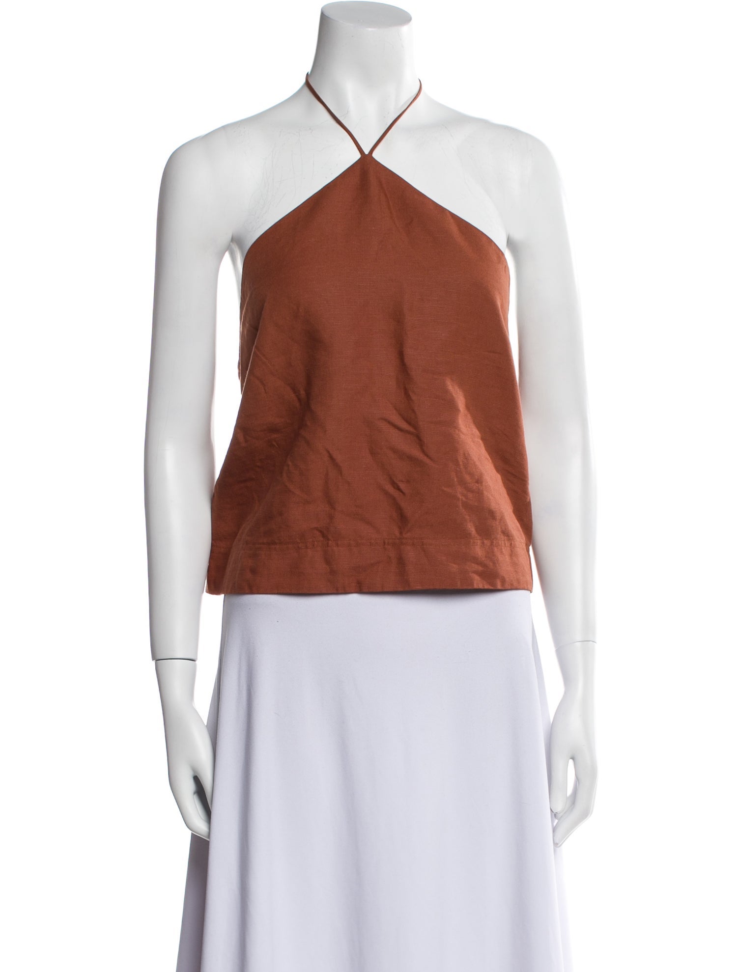 Sézane Halterneck Sleeveless Crop Top